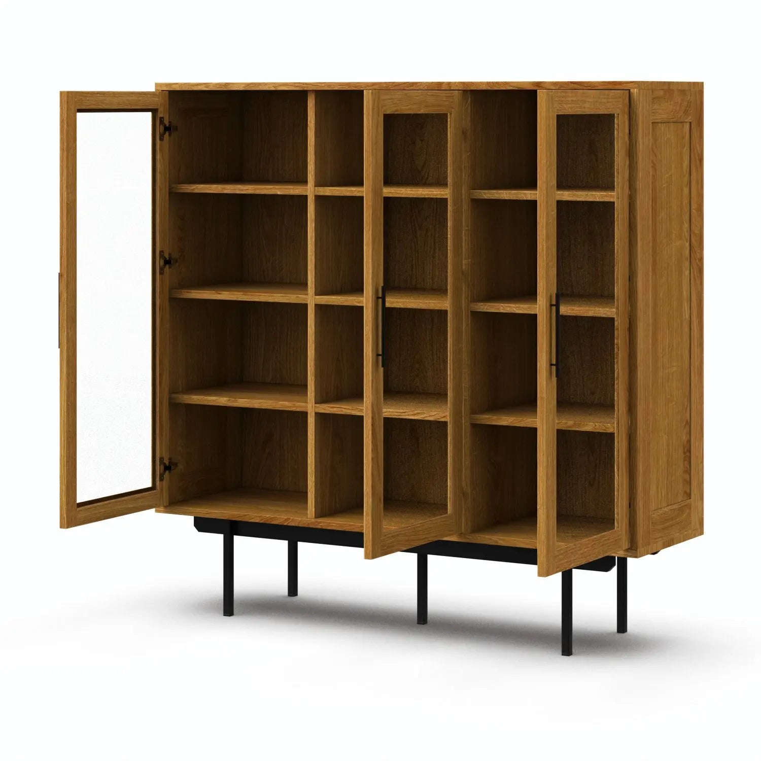 Veneto Italia Cabinets Biwa Highboard with Glass Doors