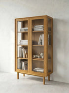 Vetrina Kodama – Mobile Contenitore Moderno in Rovere con Ante in Vetro