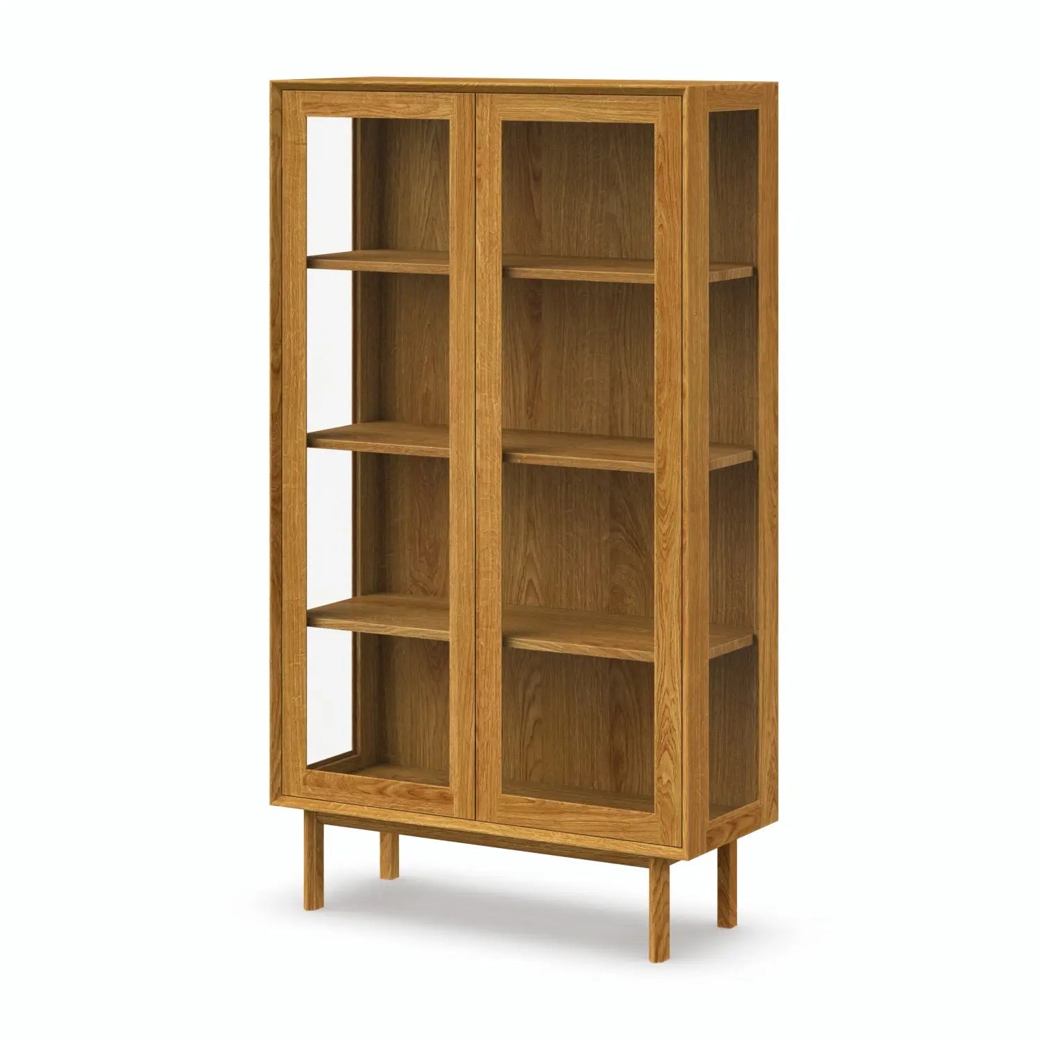 Veneto Italia Cabinets Kodama Glass Cabinet Two Doors – Solid Oak Storage