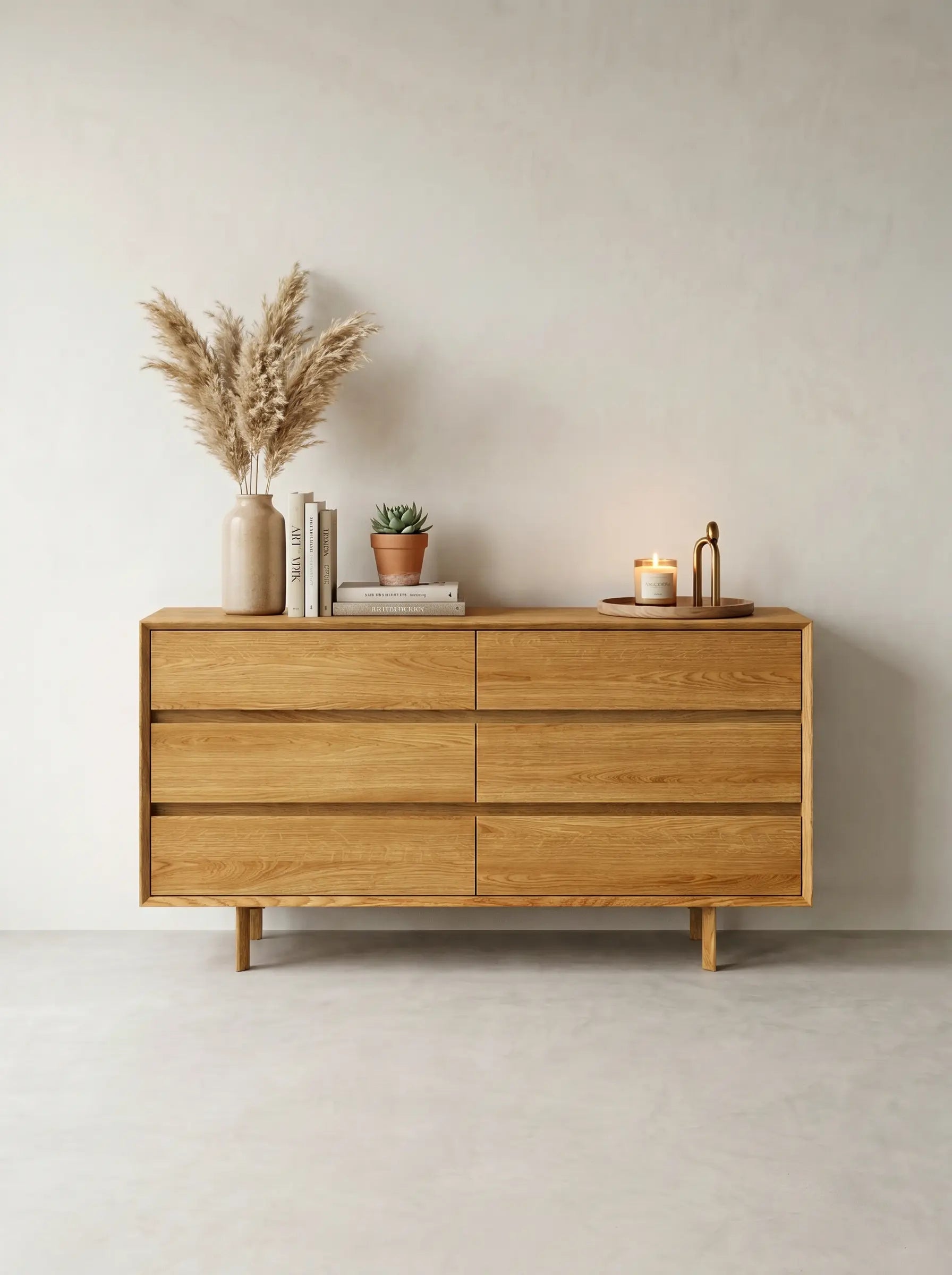 Veneto Italia Sideboards Discover Kodama Chest of Drawers – Natural Oak Storage Cabinet with Spacious Drawers