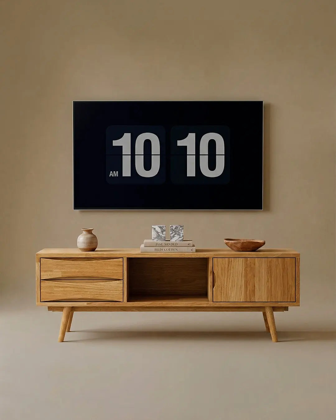 Veneto Italia TV Stands Erie Long TV Stand One Door Two Drawers