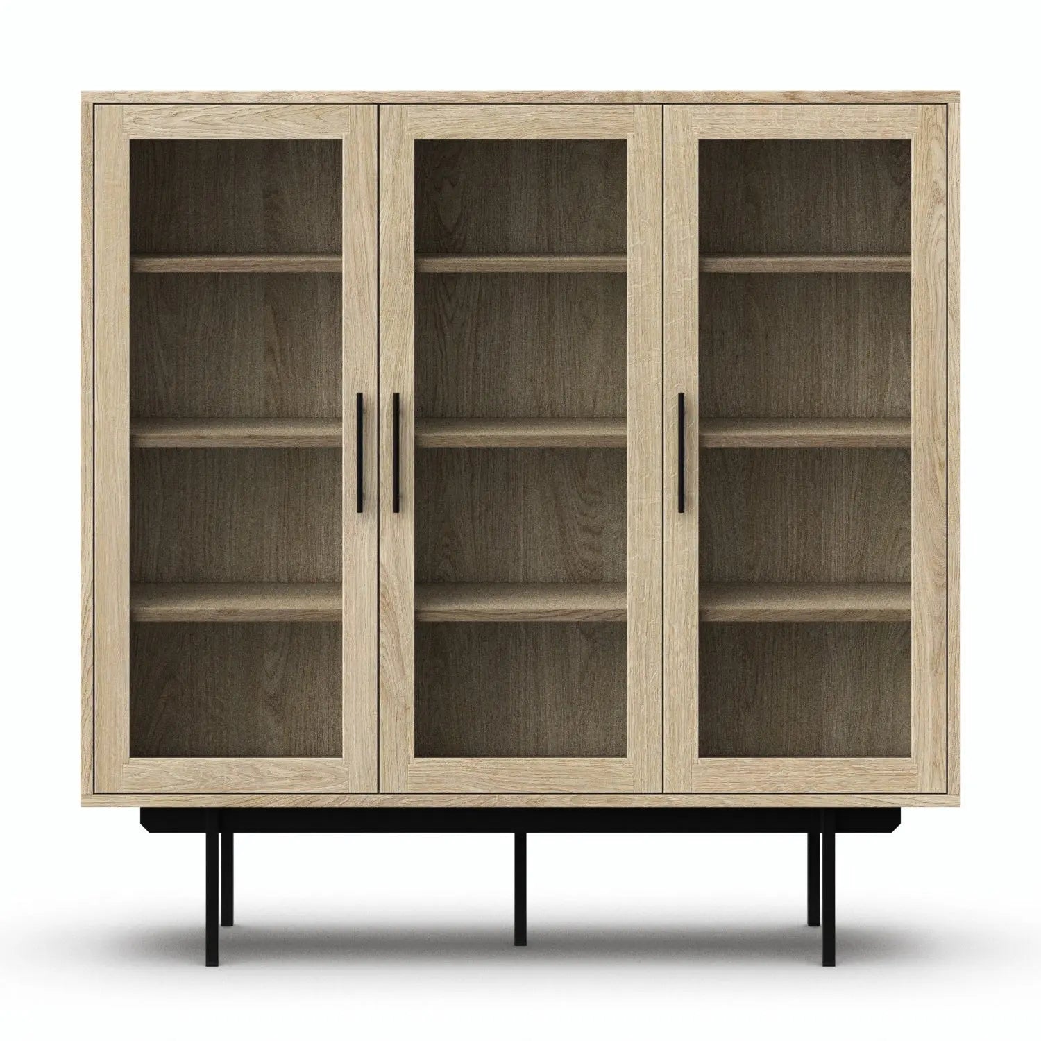 Veneto Italia Cabinets Biwa Highboard with Glass Doors