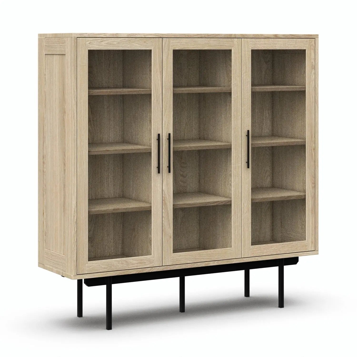 Veneto Italia Cabinets Biwa Highboard with Glass Doors