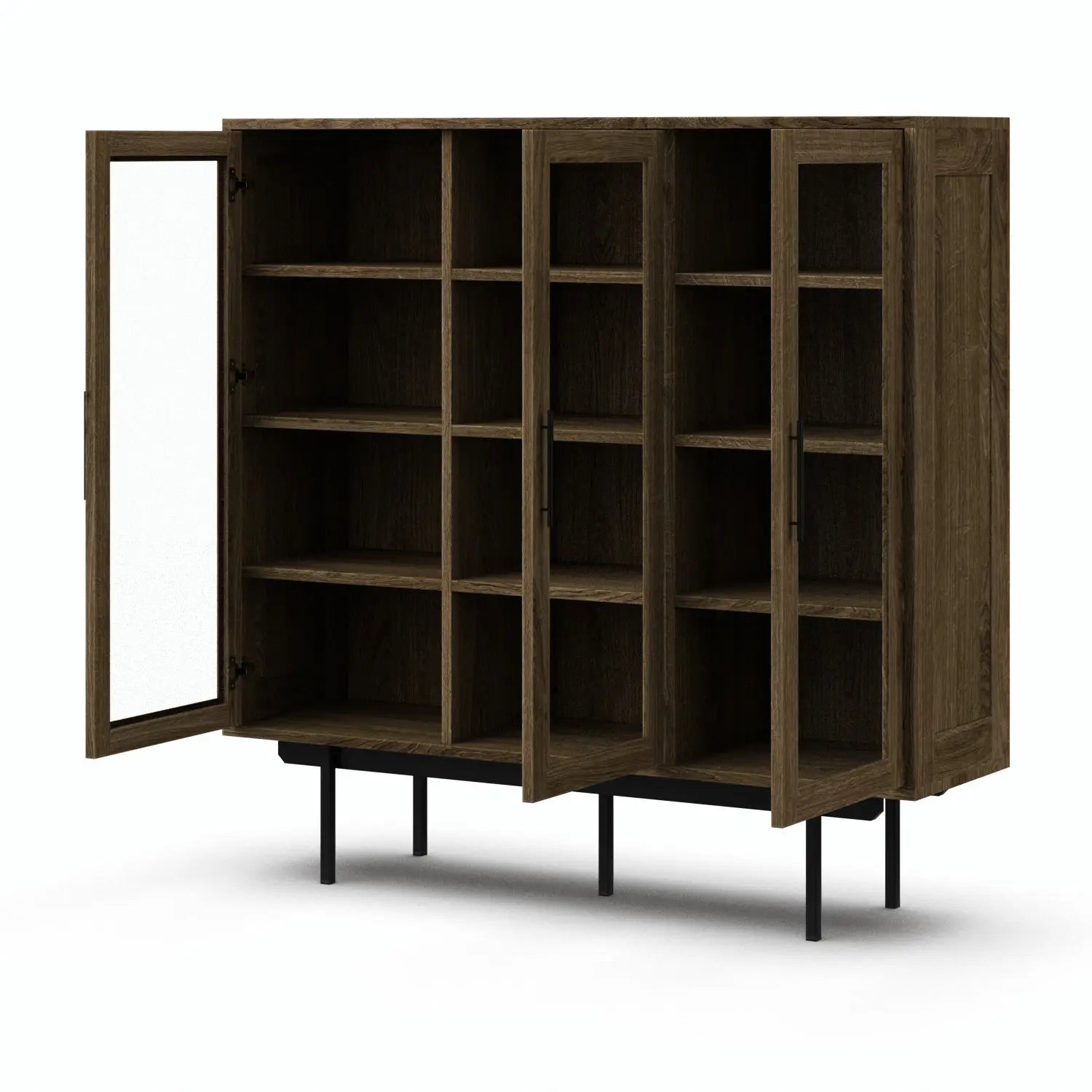 Veneto Italia Cabinets Biwa Highboard with Glass Doors