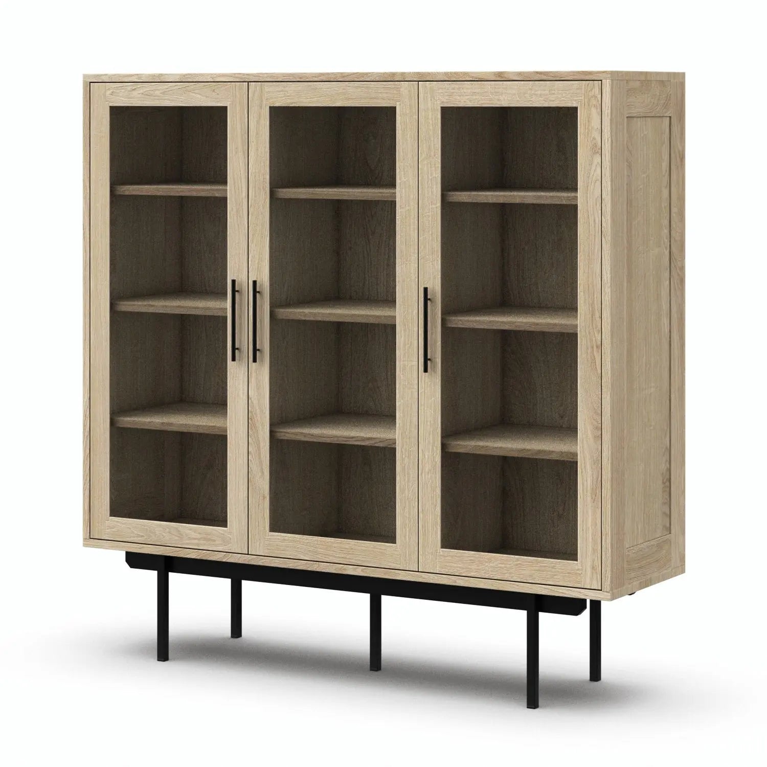 Veneto Italia Cabinets Biwa Highboard with Glass Doors