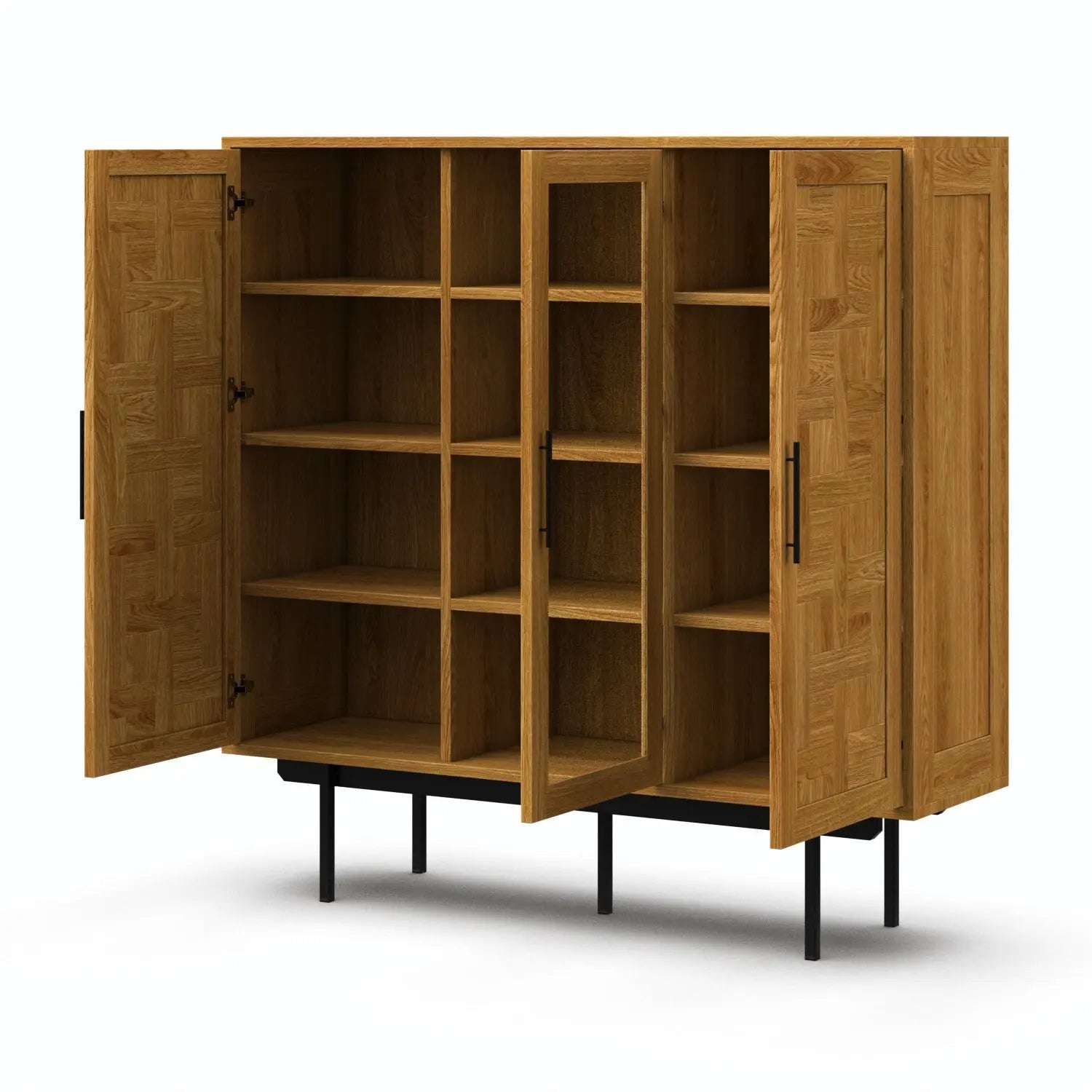 Veneto Italia Cabinets Biwa Highboard with Patterned Doors