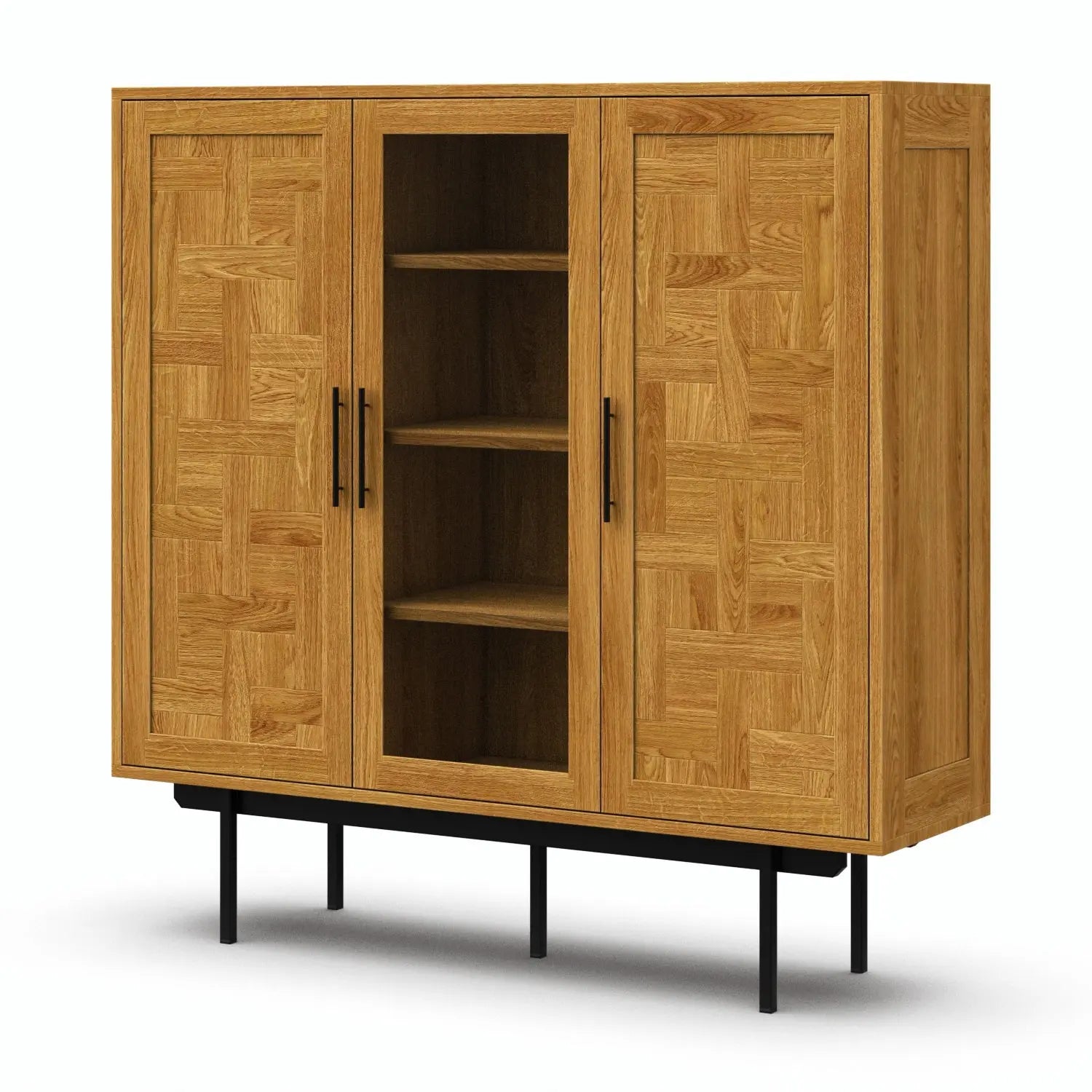 Veneto Italia Cabinets Biwa Highboard with Patterned Doors