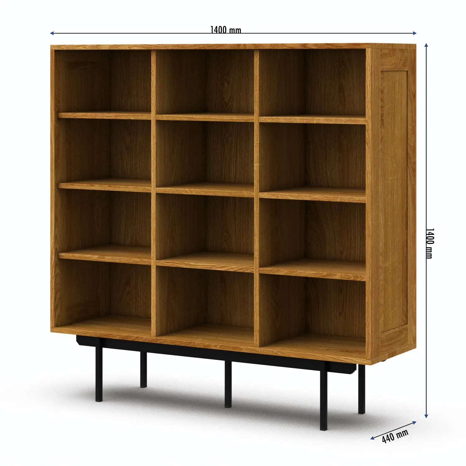 Veneto Italia Cabinets Biwa Oak Bookcase Minimalist Open Storage