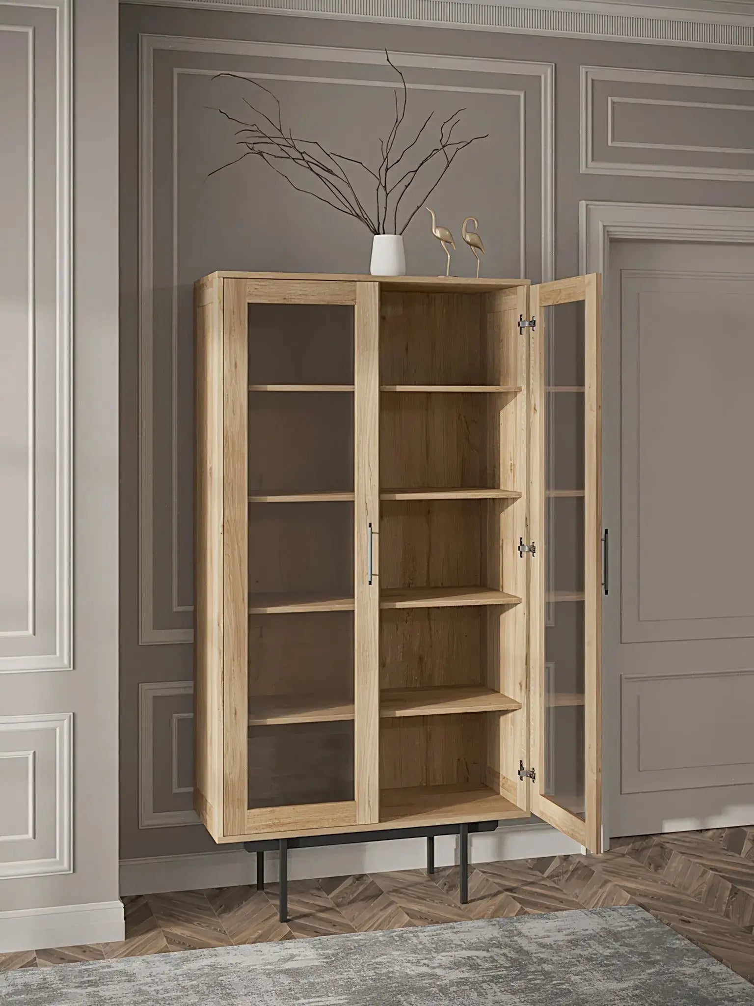 Veneto Italia Cabinets Biwa Glass Cabinet