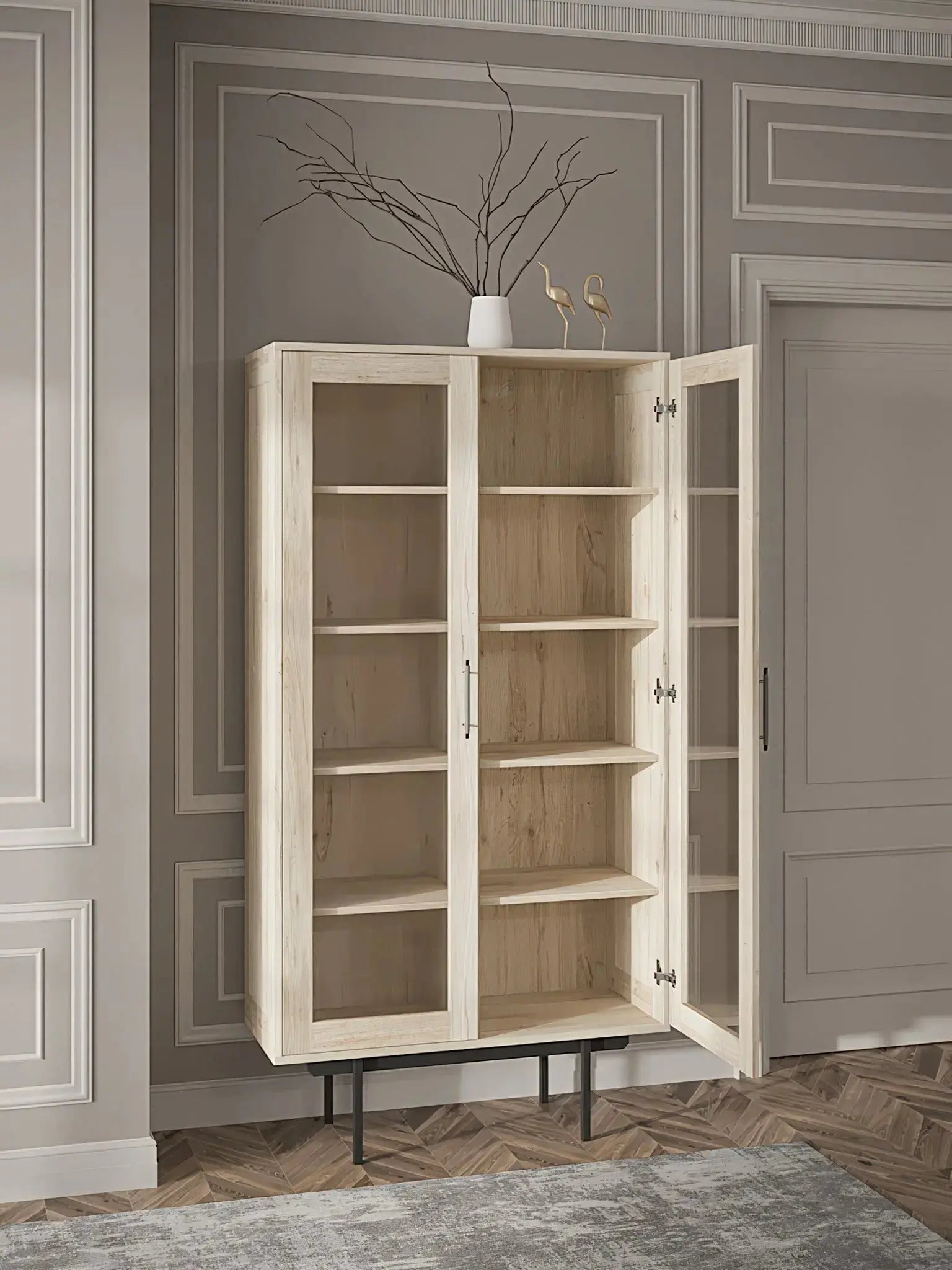 Veneto Italia Cabinets Biwa Glass Cabinet