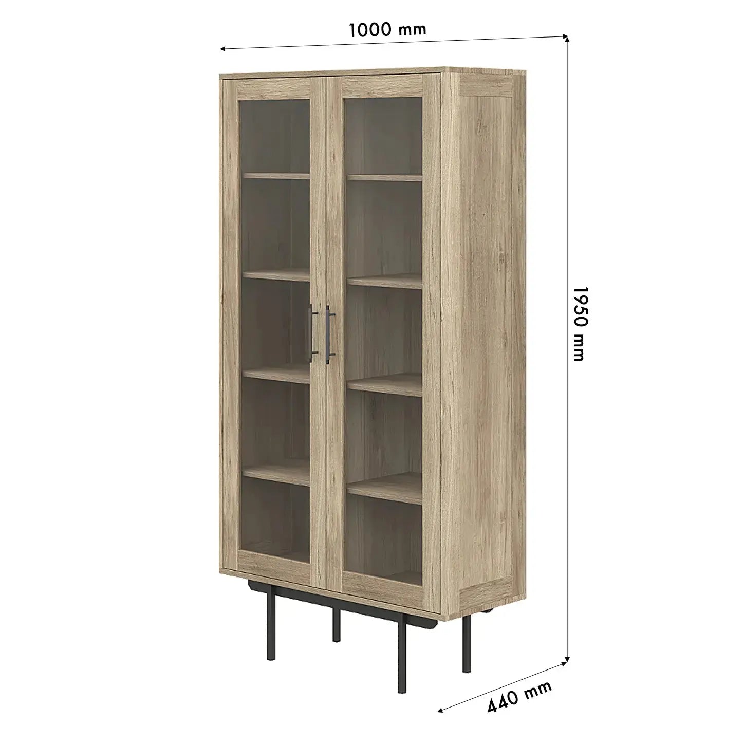 Veneto Italia Cabinets Biwa Glass Cabinet