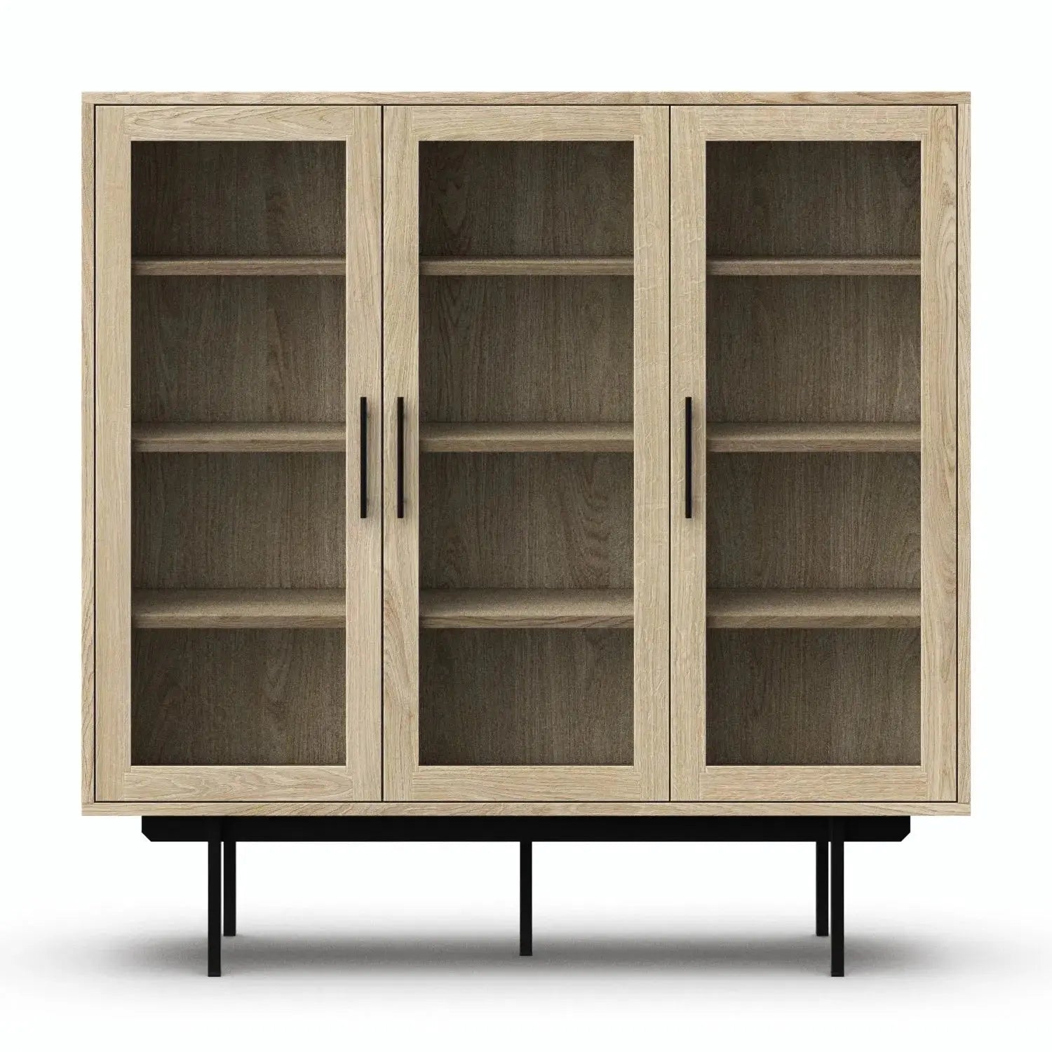 Veneto Italia Cabinets Biwa Highboard with Glass Doors