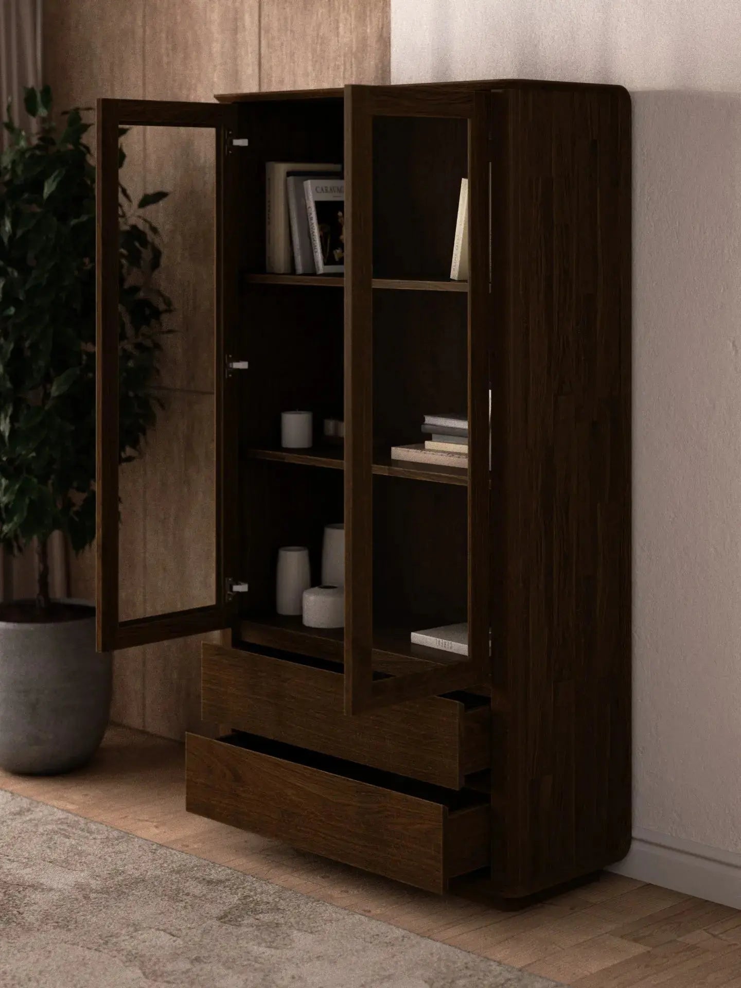 Veneto Italia Cabinets Cwellyn Glass Cabinet