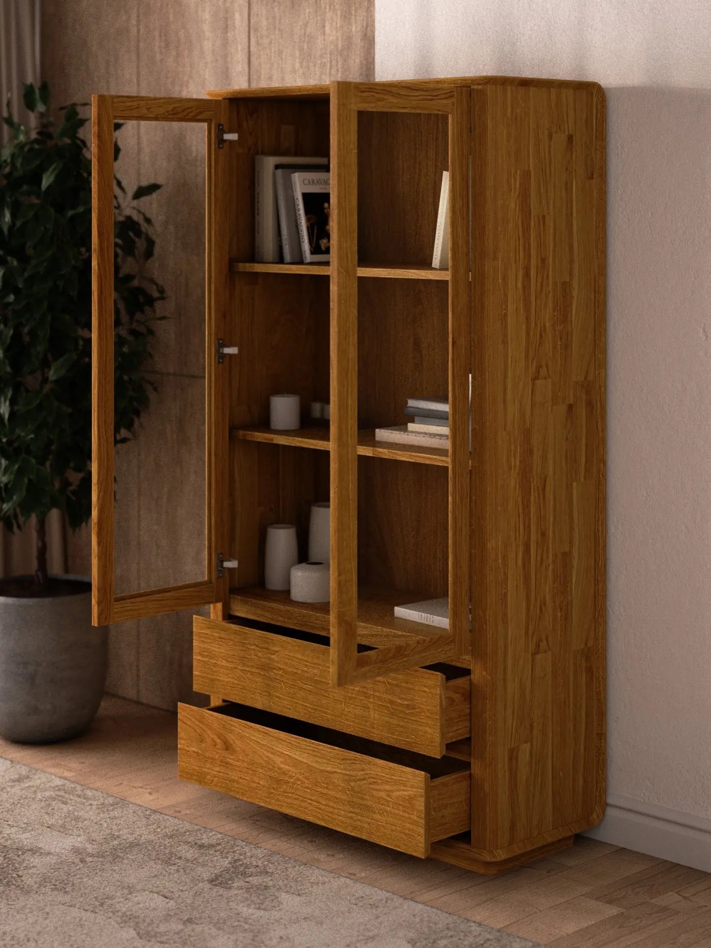 Veneto Italia Cabinets Cwellyn Glass Cabinet