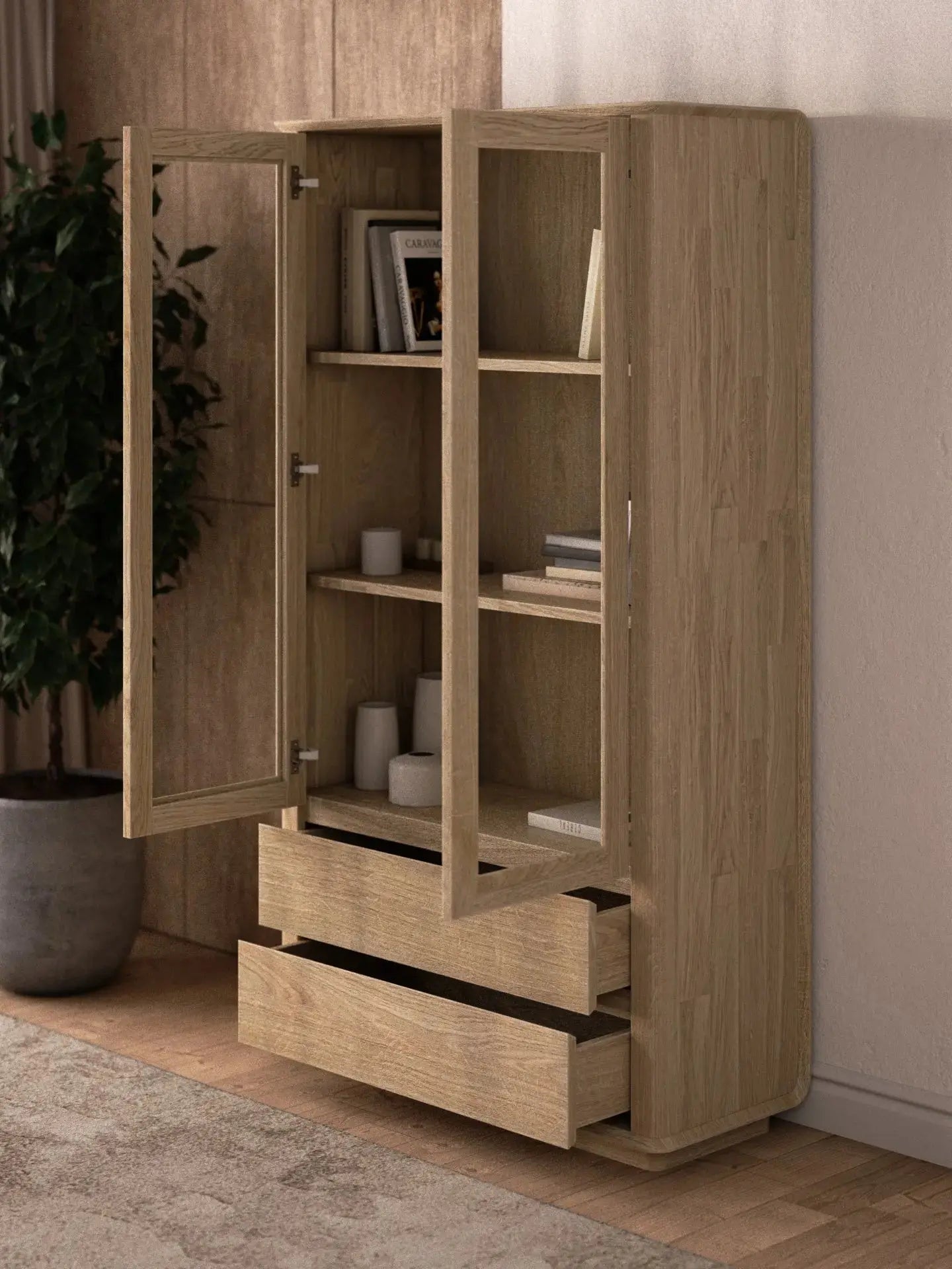 Veneto Italia Cabinets Cwellyn Glass Cabinet