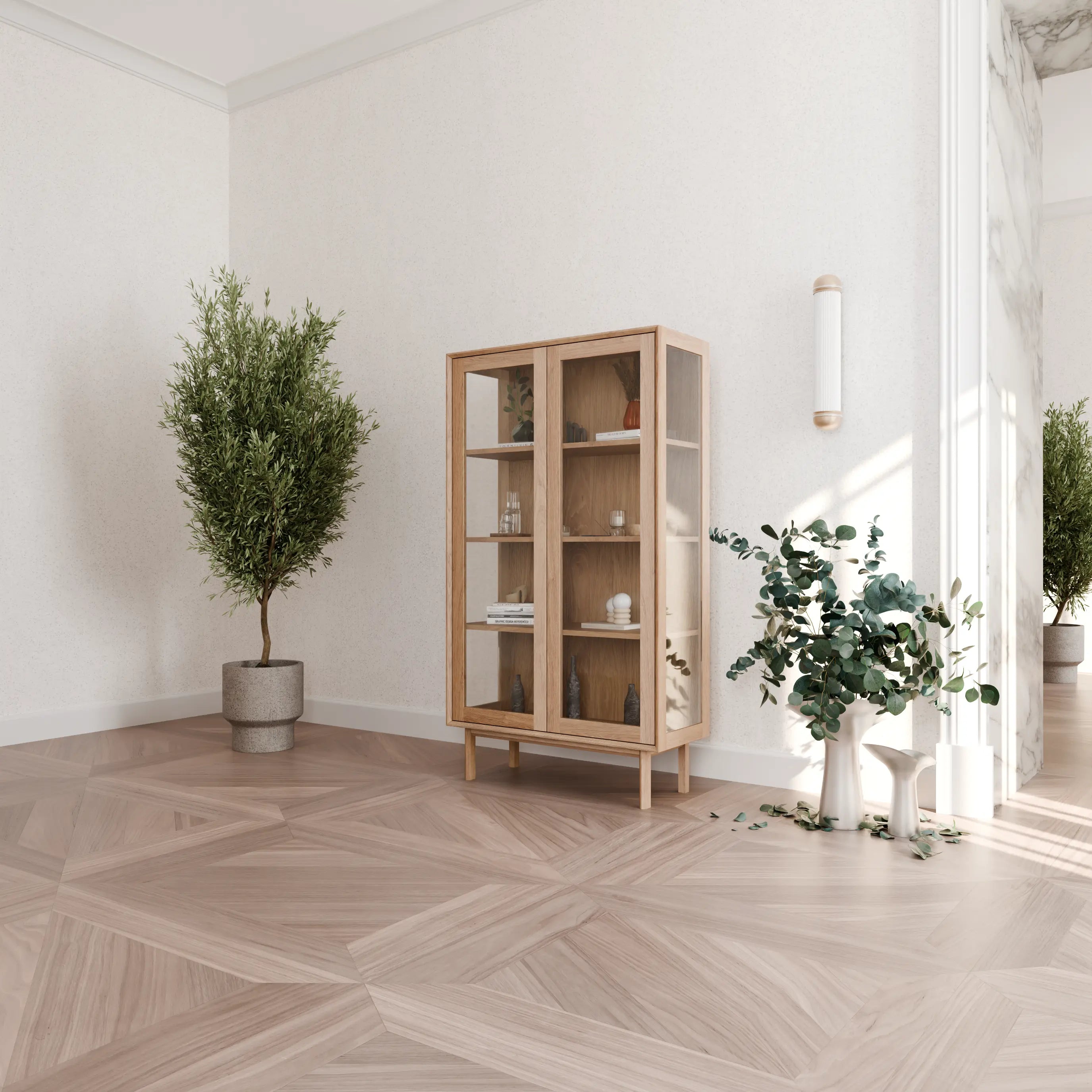 Veneto Italia Cabinets Kodama Glass Cabinet 2 Doors