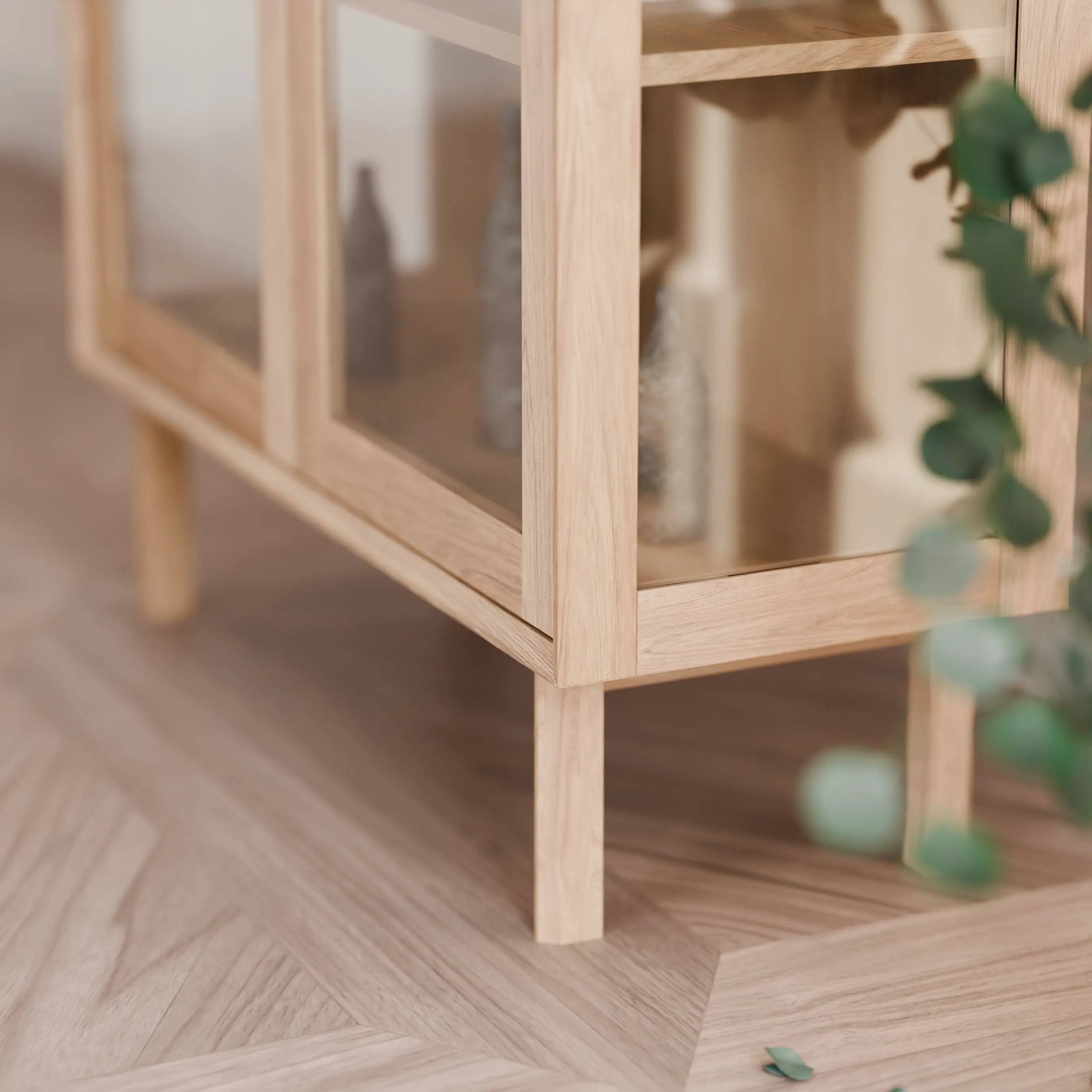 Veneto Italia Cabinets Kodama Glass Cabinet 2 Doors