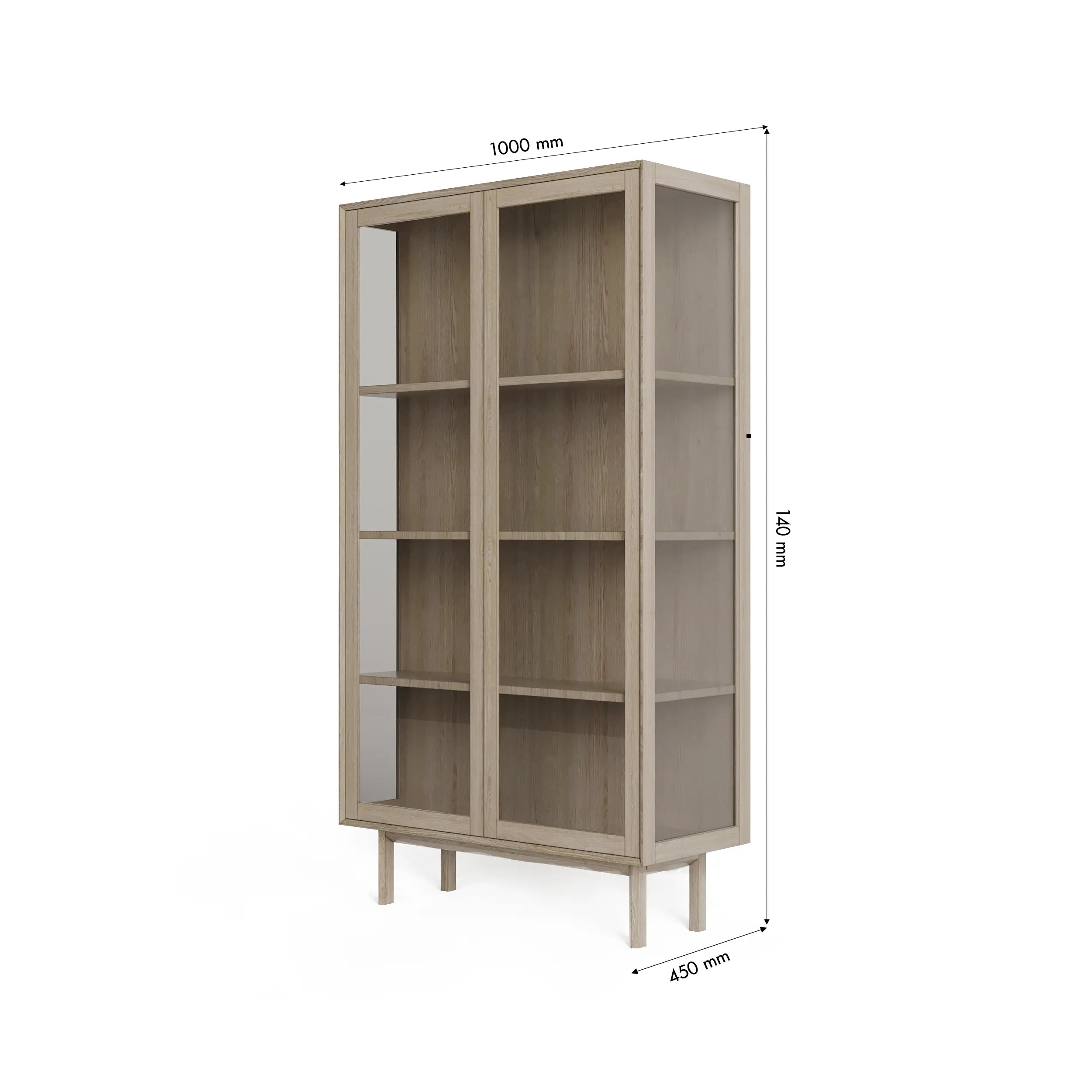Veneto Italia Cabinets Kodama Glass Cabinet 2 Doors