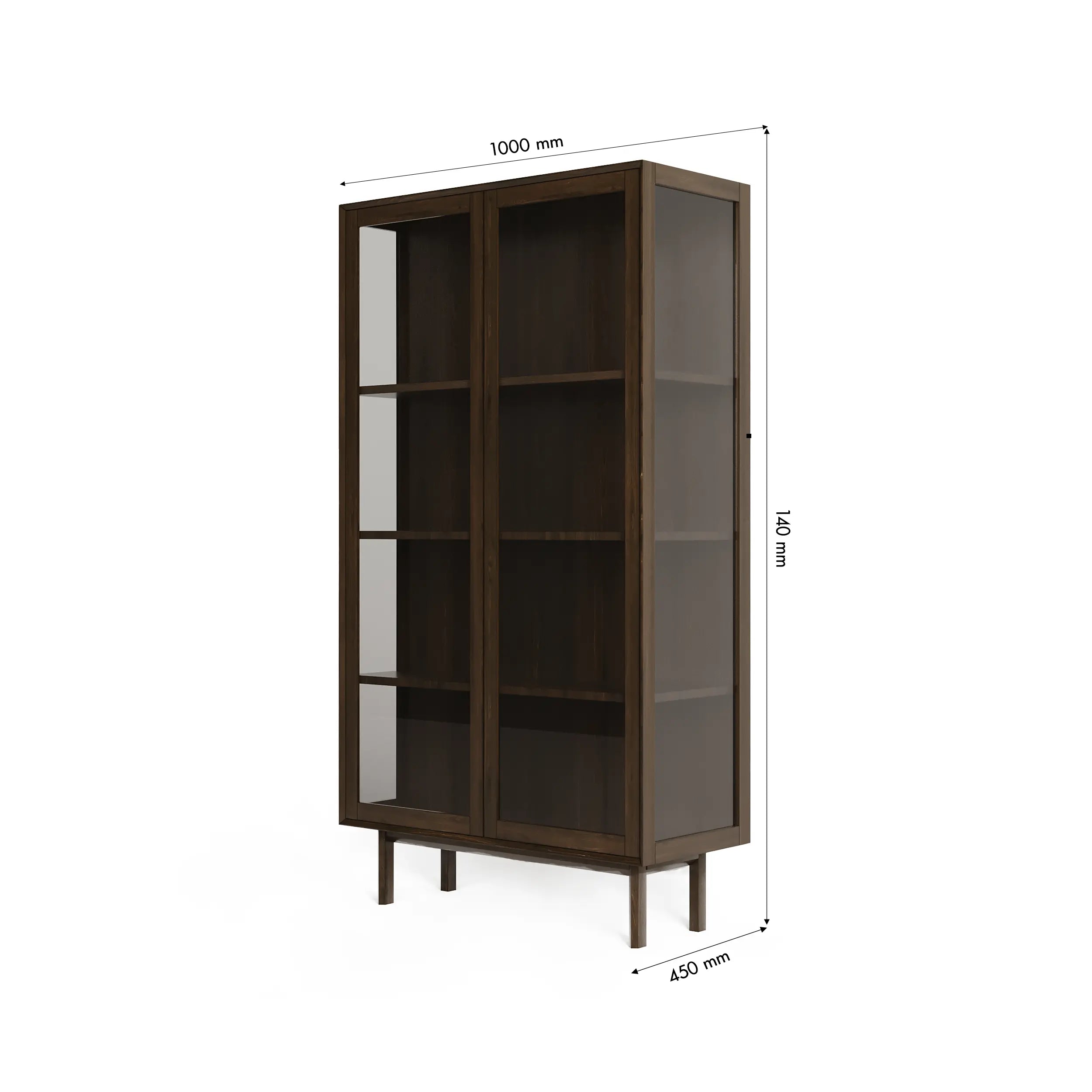 Veneto Italia Cabinets Kodama Glass Cabinet 2 Doors