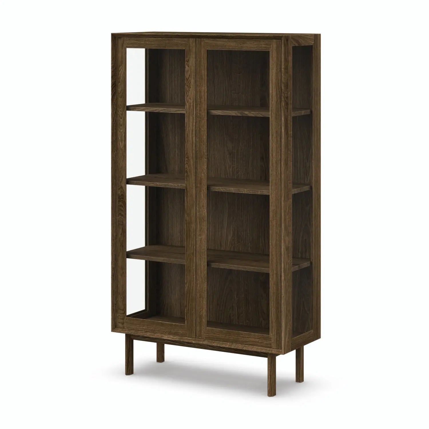 Veneto Italia Cabinets Kodama Glass Cabinet Two Doors – Solid Oak Storage
