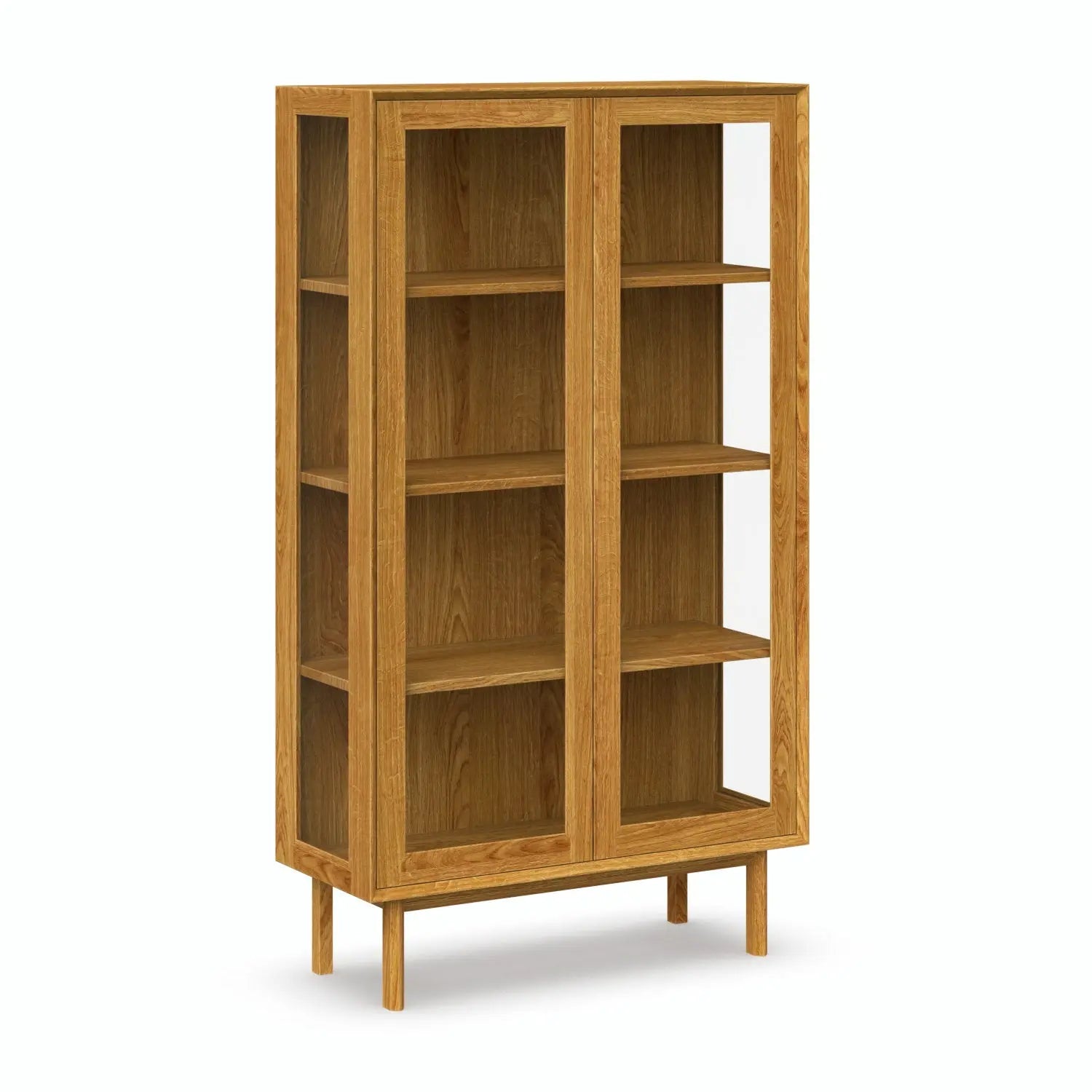 Veneto Italia Cabinets Kodama Glass Cabinet Two Doors – Solid Oak Storage