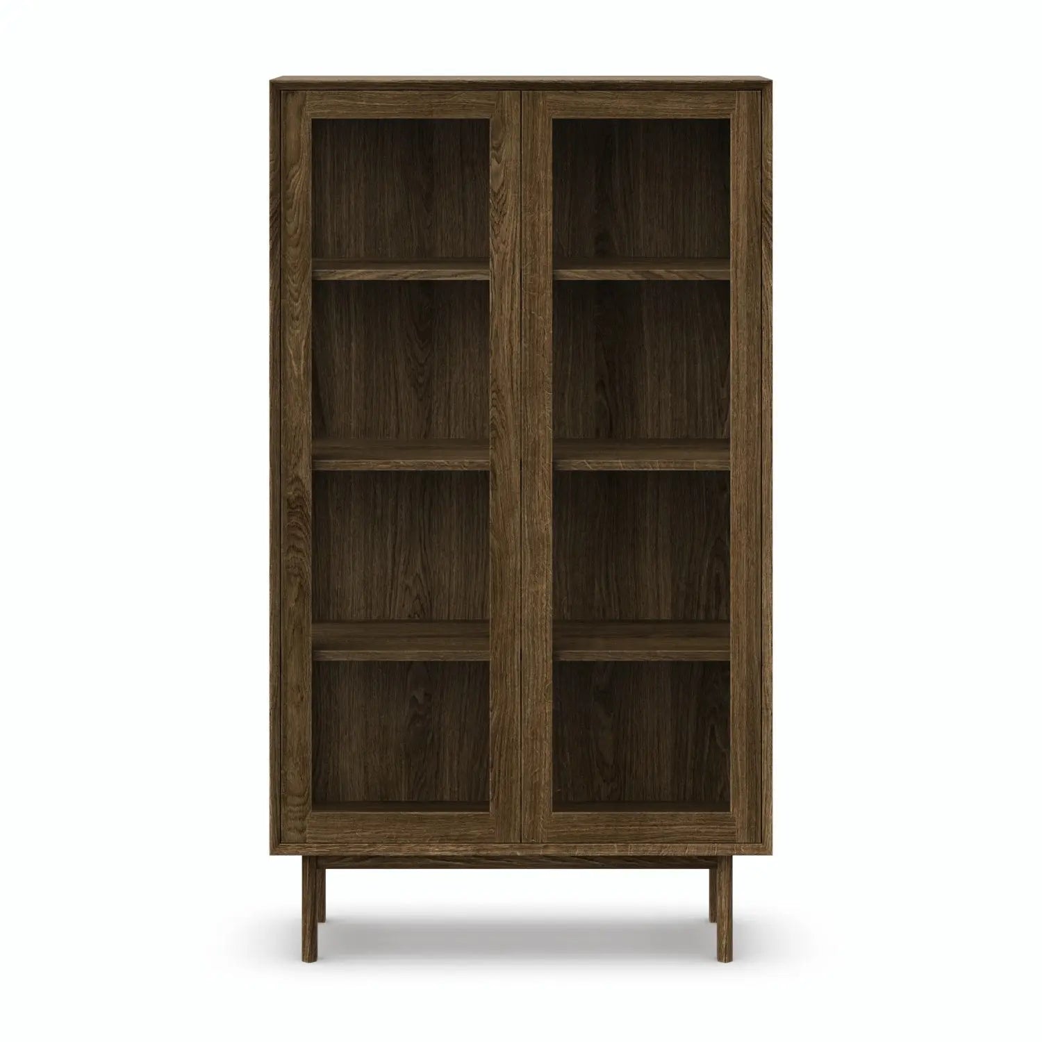 Veneto Italia Cabinets Kodama Glass Cabinet Two Doors – Solid Oak Storage