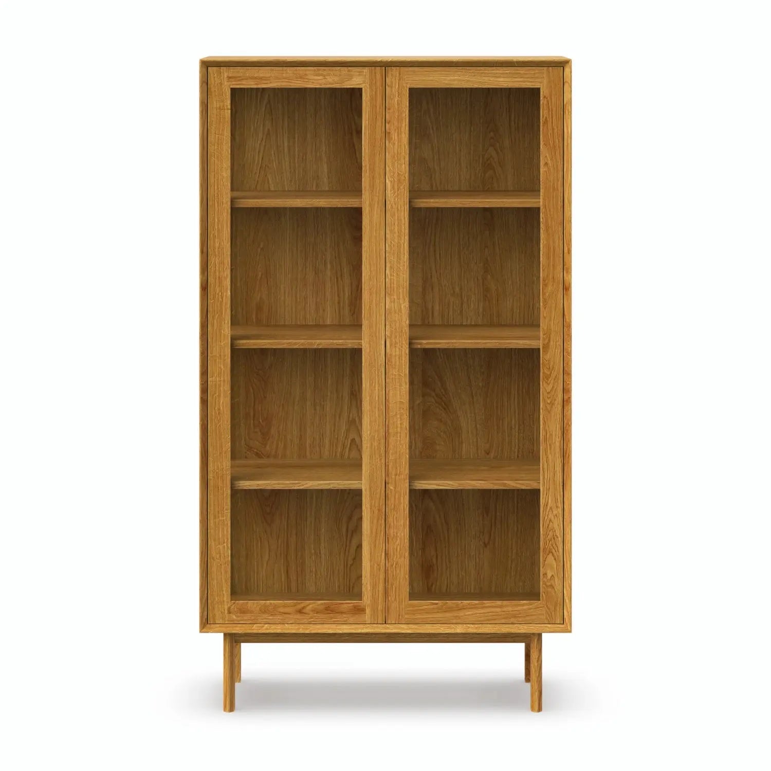 Veneto Italia Cabinets Kodama Glass Cabinet Two Doors – Solid Oak Storage