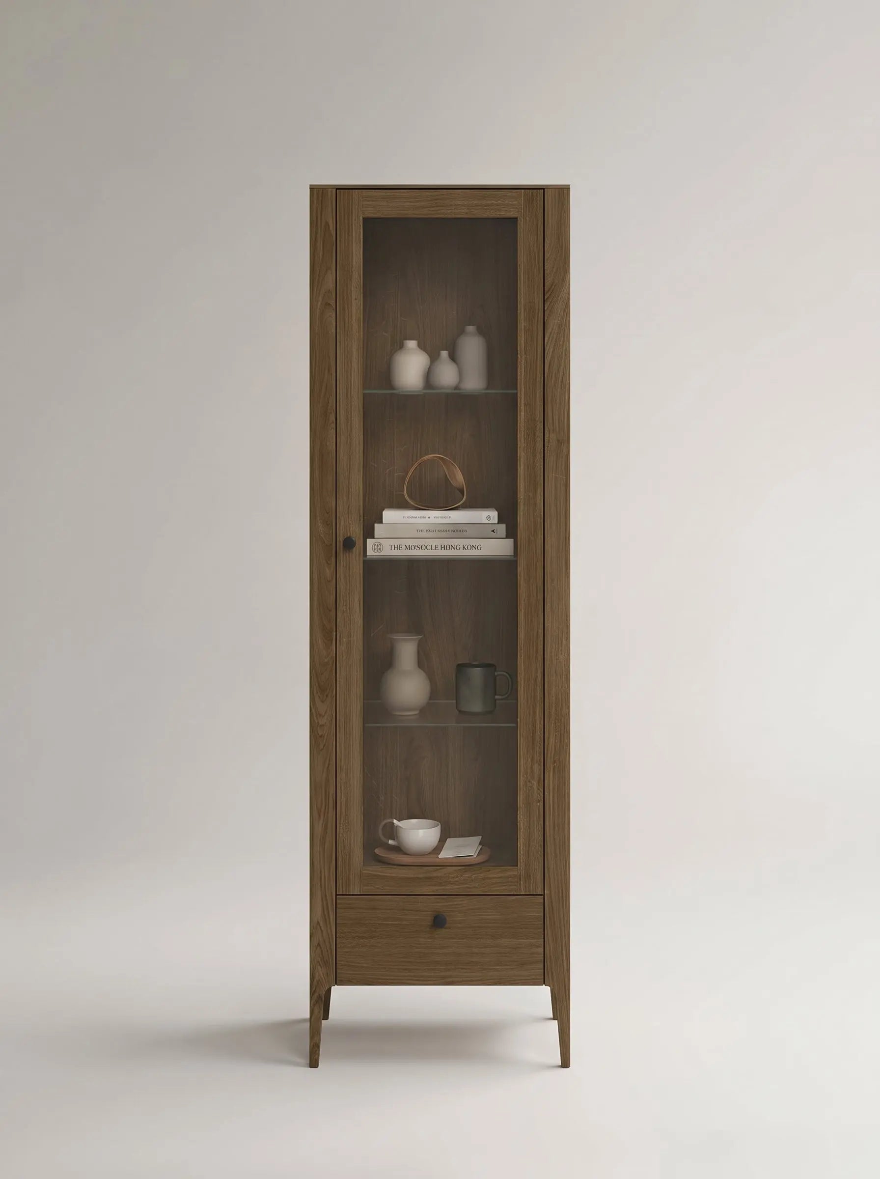 Veneto Italia Cabinets Müritz One Door Glass Cabinet