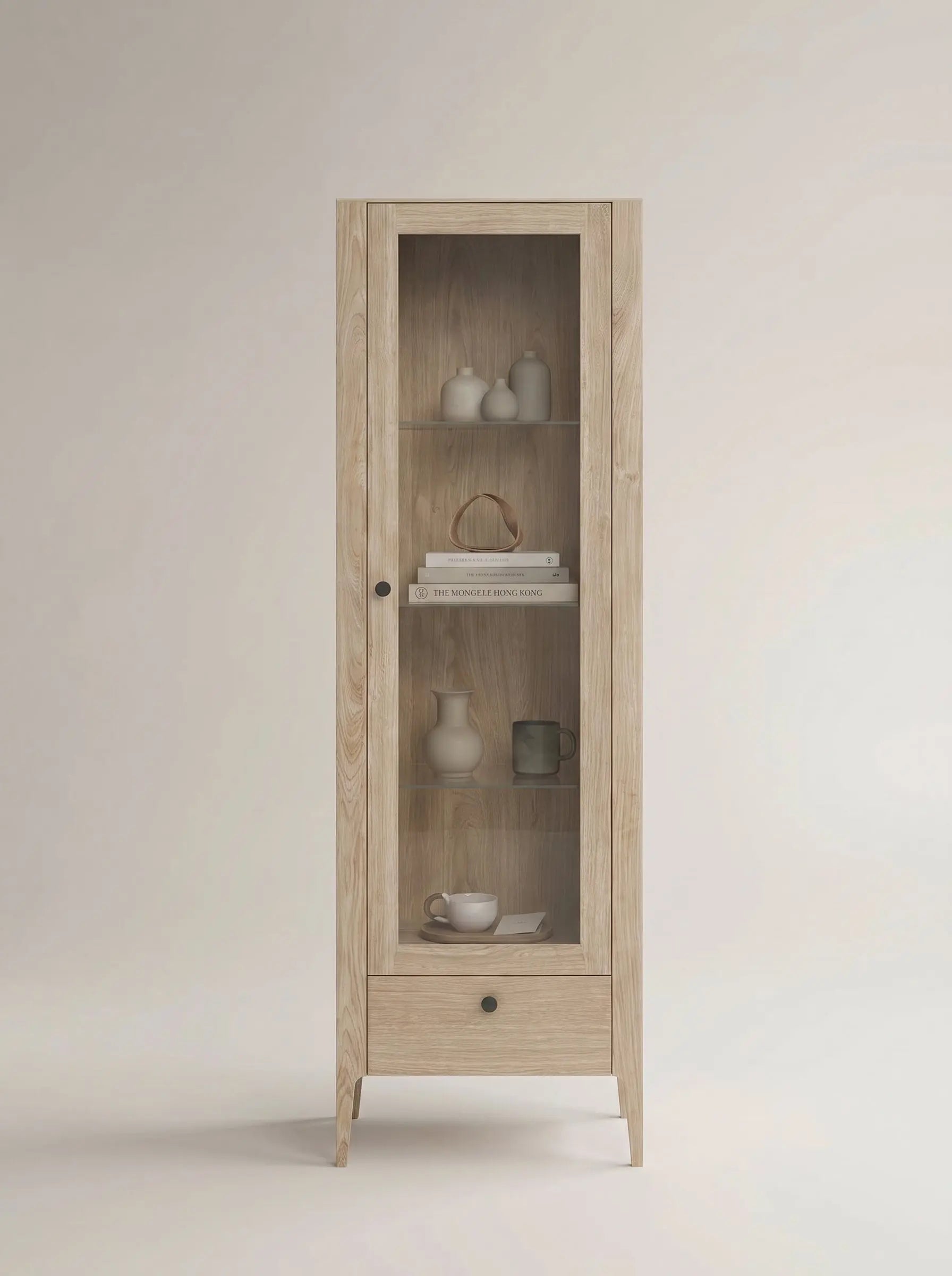 Veneto Italia Cabinets Müritz One Door Glass Cabinet