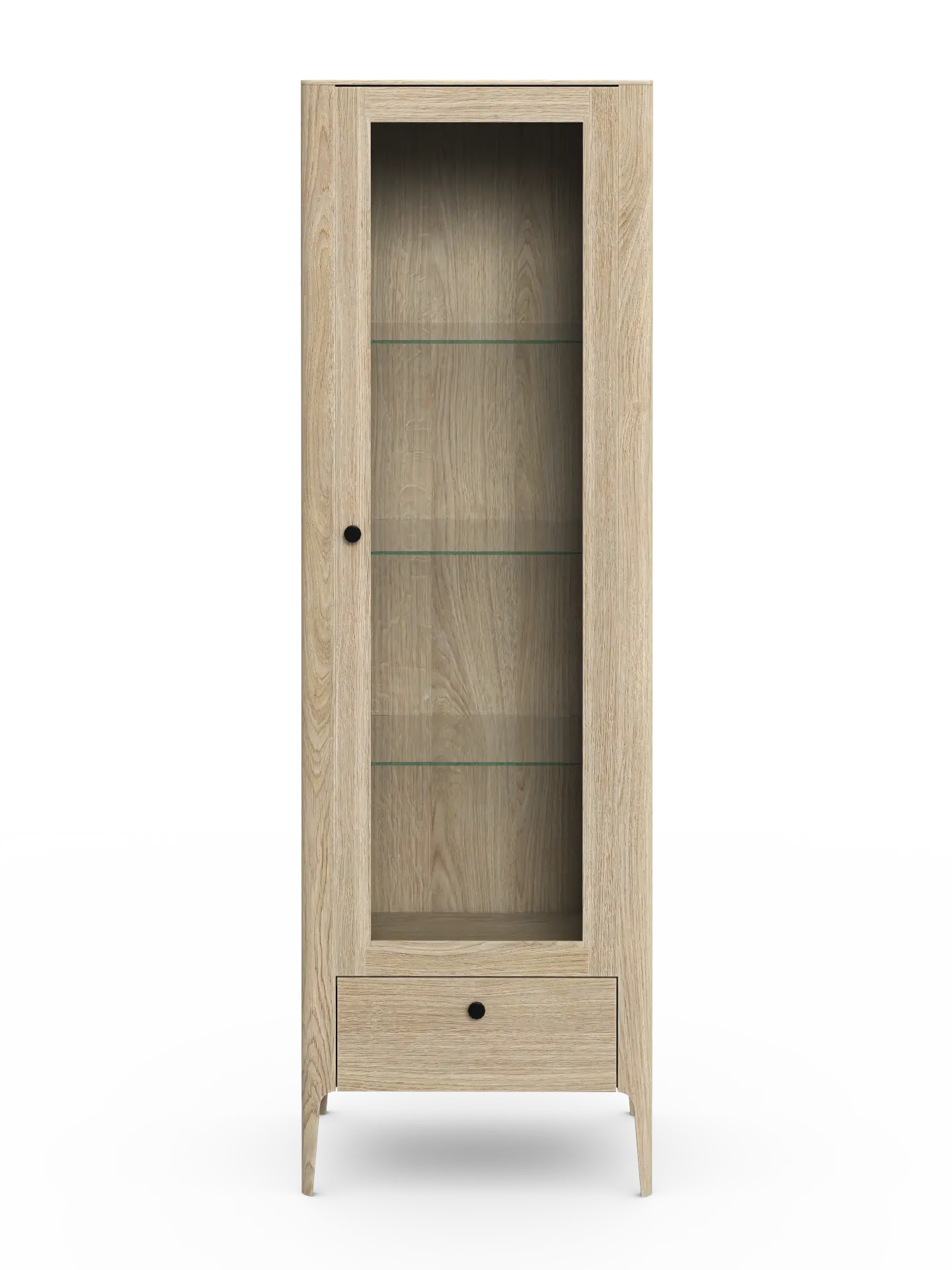 Veneto Italia Cabinets Müritz One Door Glass Cabinet