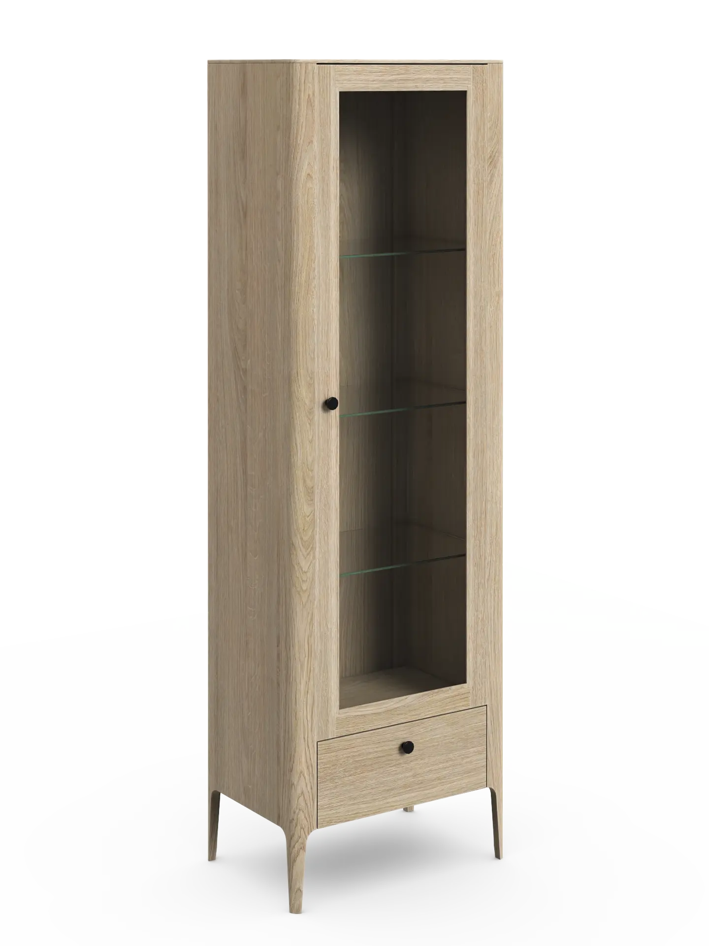 Veneto Italia Cabinets Müritz One Door Glass Cabinet