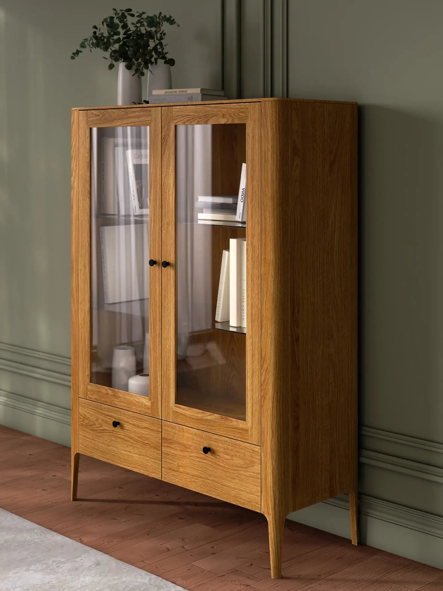 Veneto Italia Cabinets Müritz Two Doors Glass Cabinet / Highboard