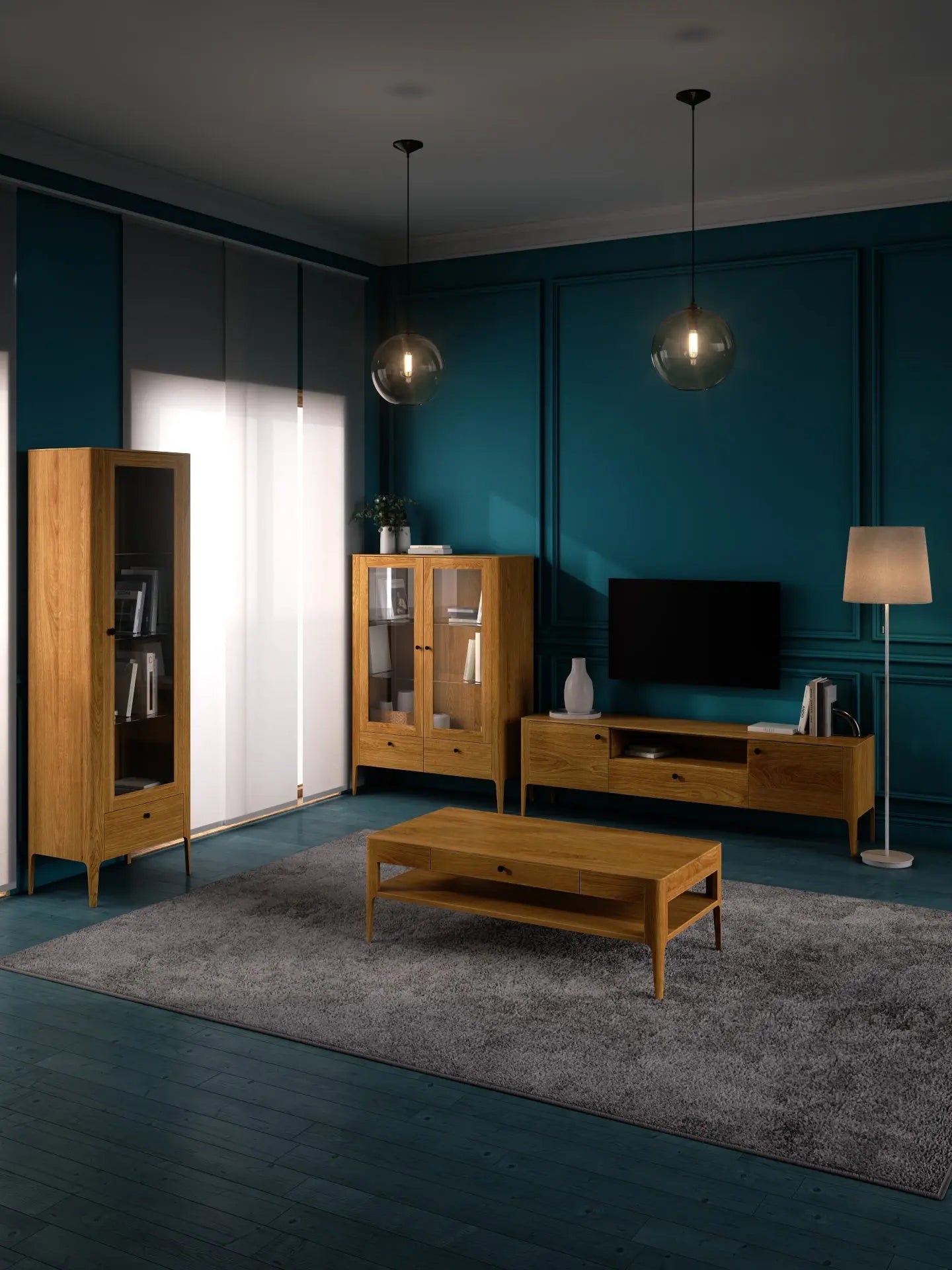 Veneto Italia Cabinets Müritz Two Doors Glass Cabinet / Highboard