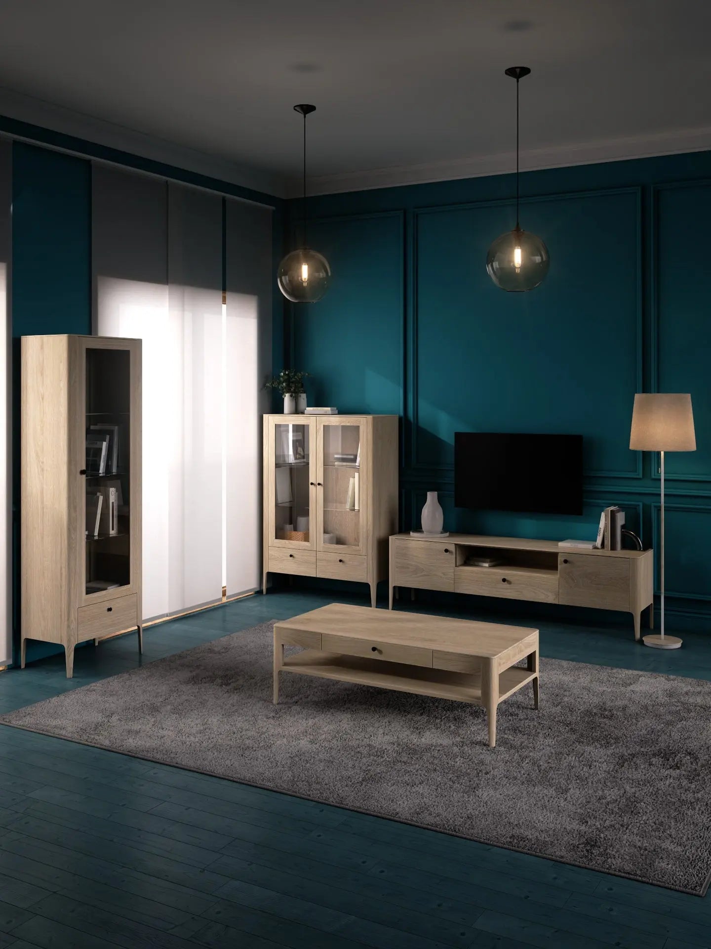 Veneto Italia Cabinets Müritz Two Doors Glass Cabinet / Highboard