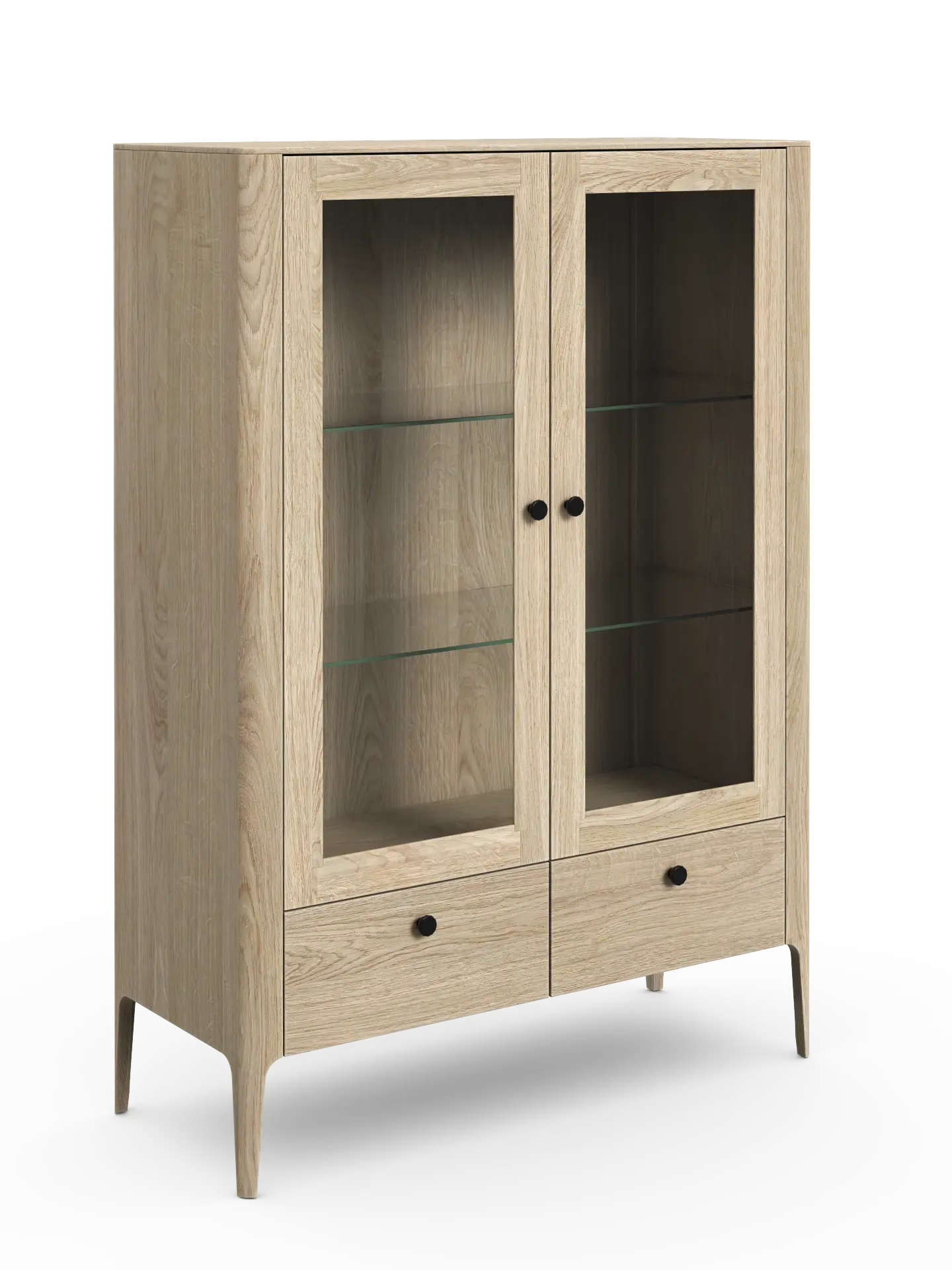 Veneto Italia Cabinets Müritz Two Doors Glass Cabinet / Highboard
