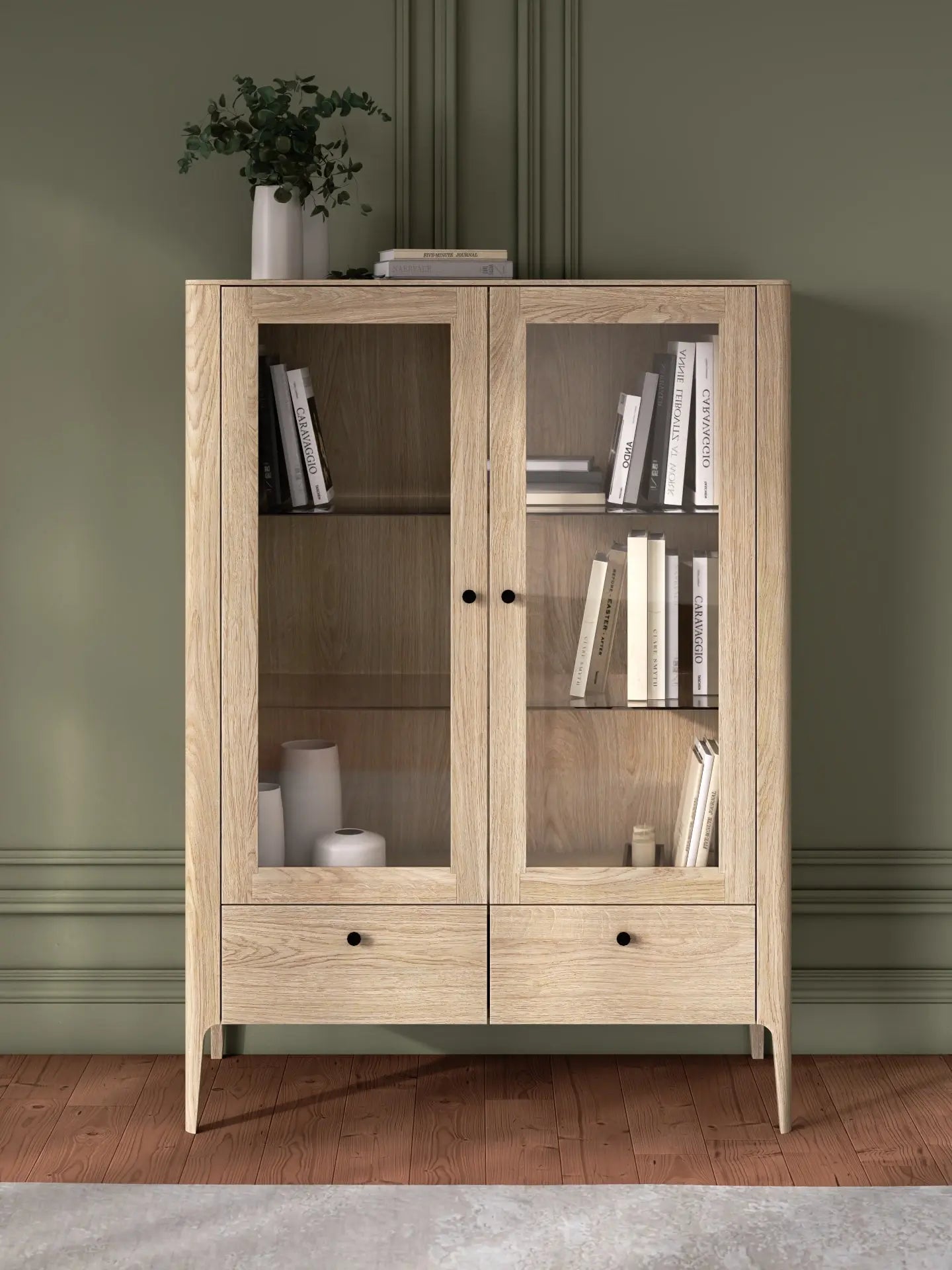 Veneto Italia Cabinets Müritz Two Doors Glass Cabinet / Highboard