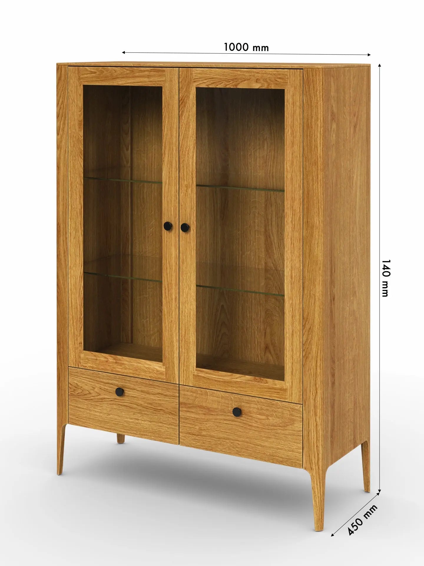 Veneto Italia Cabinets Müritz Two Doors Glass Cabinet / Highboard