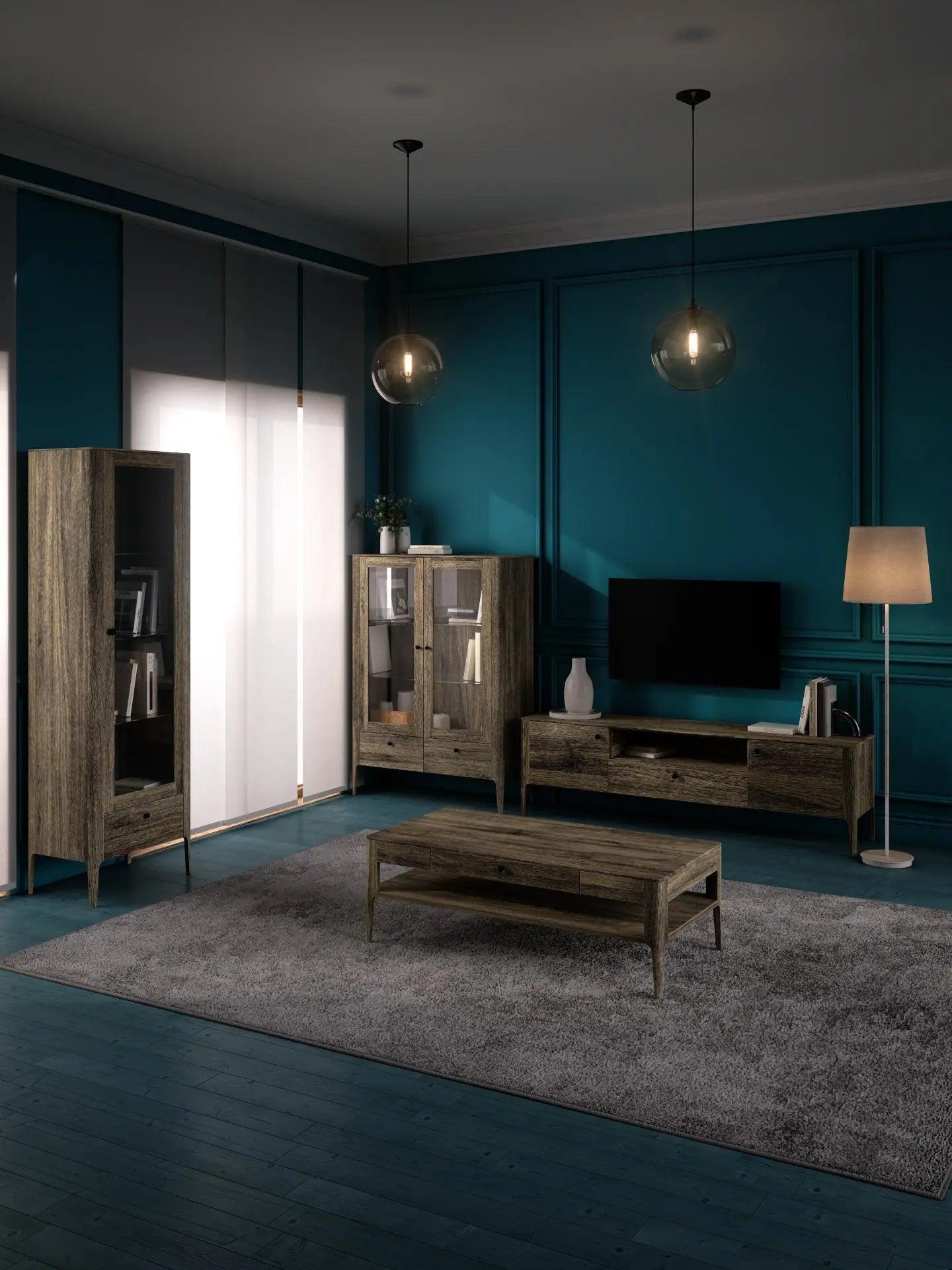 Veneto Italia Cabinets Müritz Two Doors Glass Cabinet / Highboard