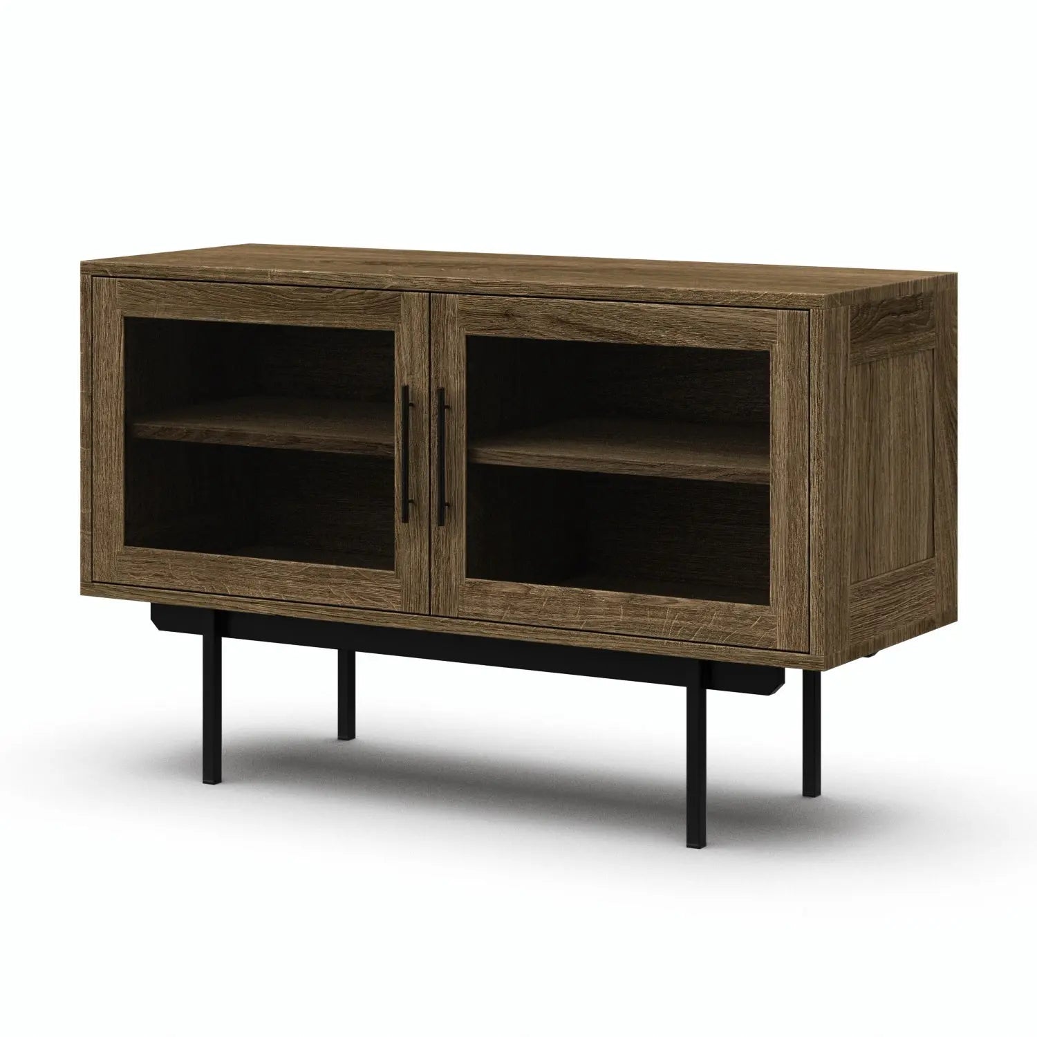 Veneto Italia Sideboards Biwa Short Sideboard with Glass Doors