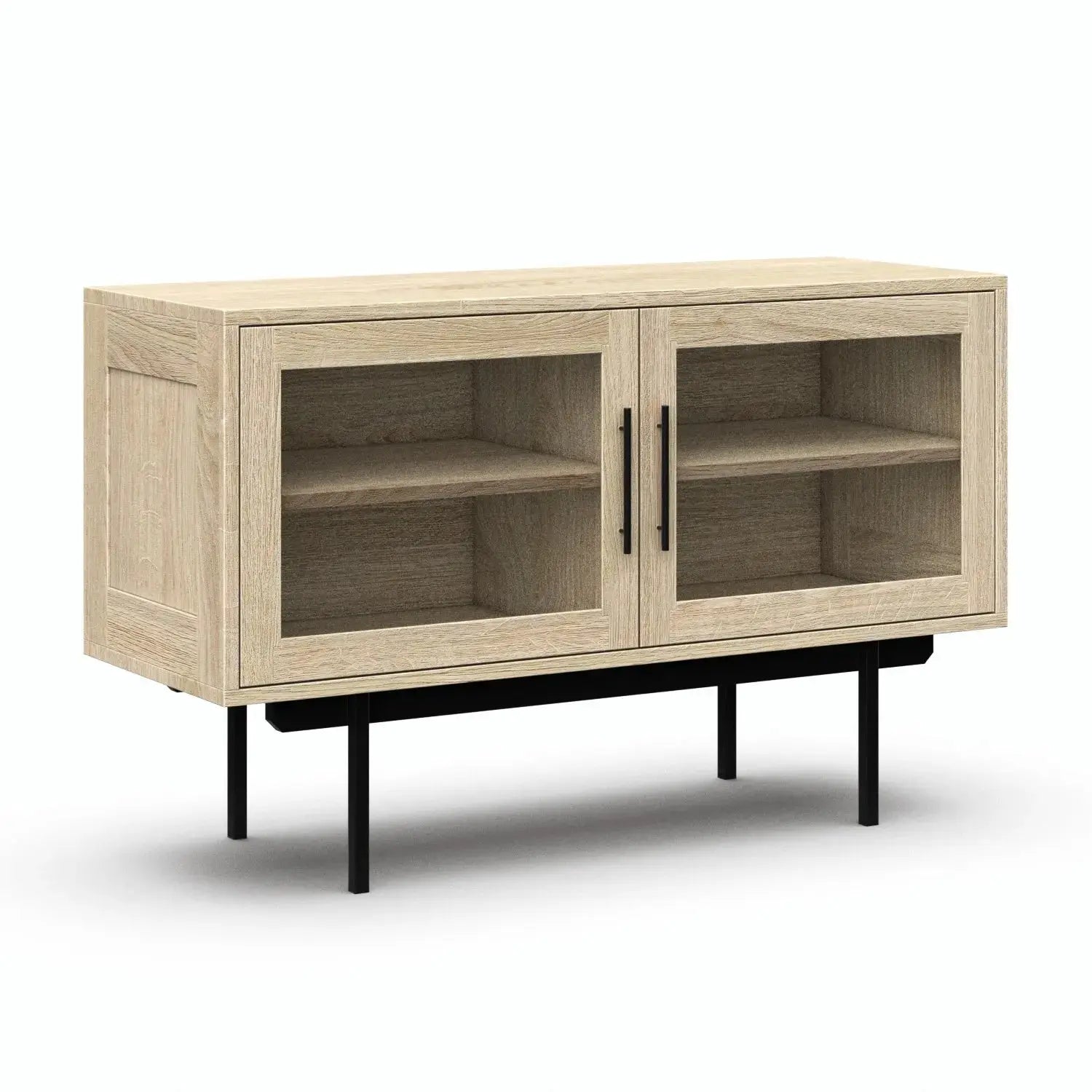 Veneto Italia Sideboards Biwa Short Sideboard with Glass Doors