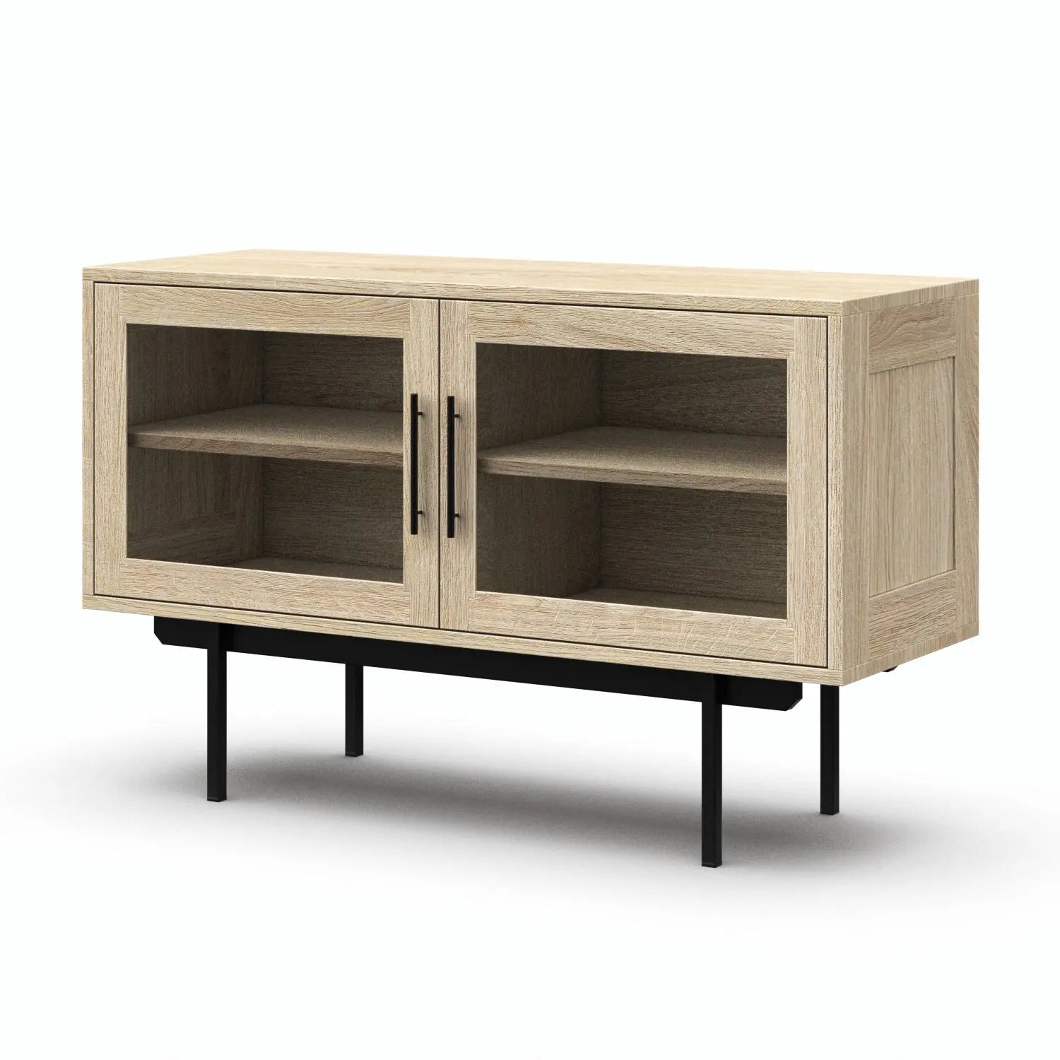 Veneto Italia Sideboards Biwa Short Sideboard with Glass Doors
