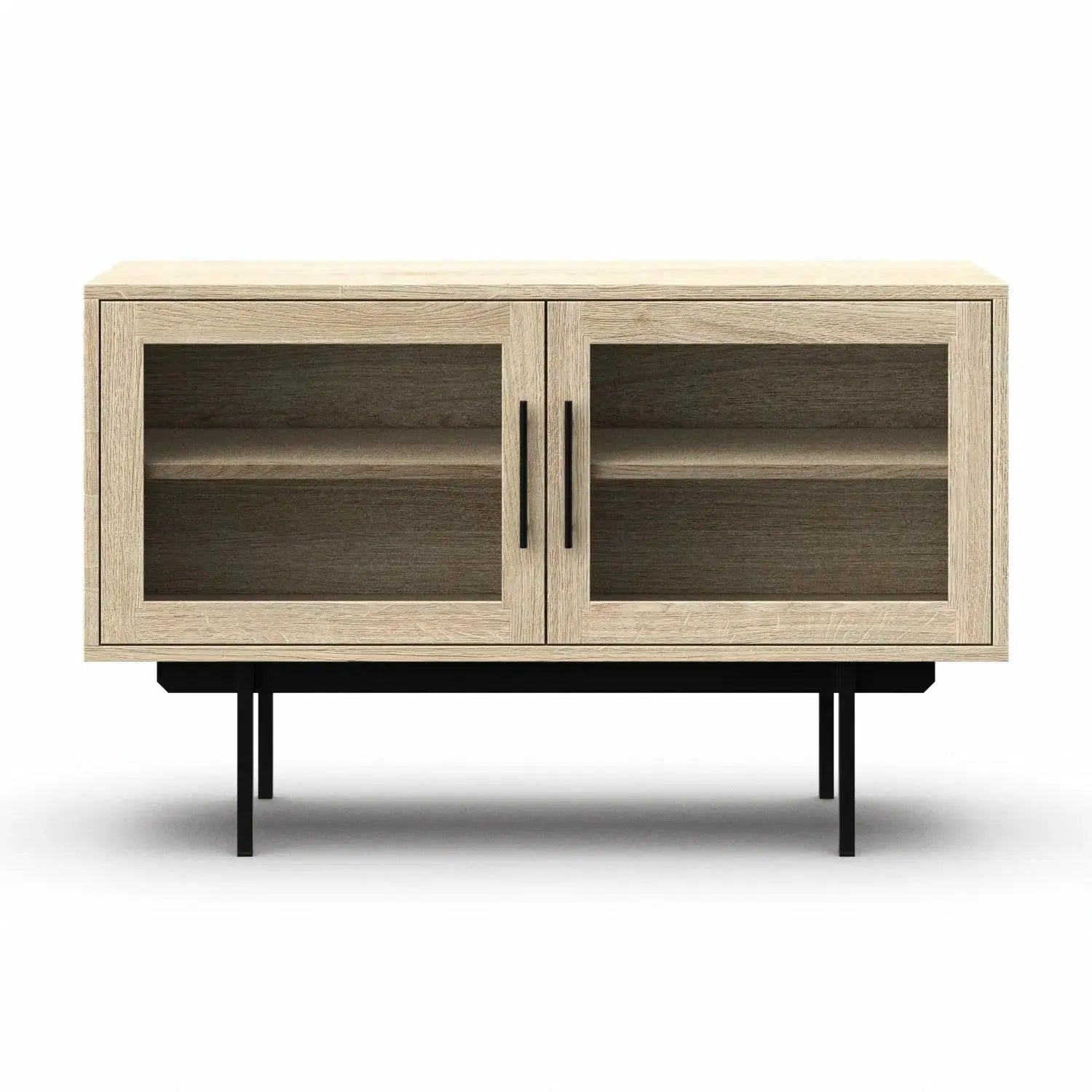 Veneto Italia Sideboards Biwa Short Sideboard with Glass Doors