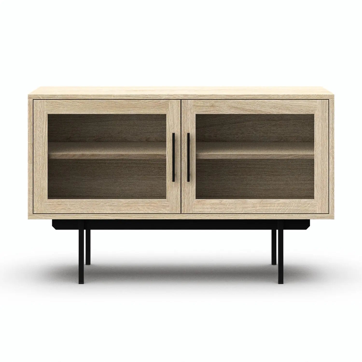Veneto Italia Sideboards Biwa Short Sideboard with Glass Doors