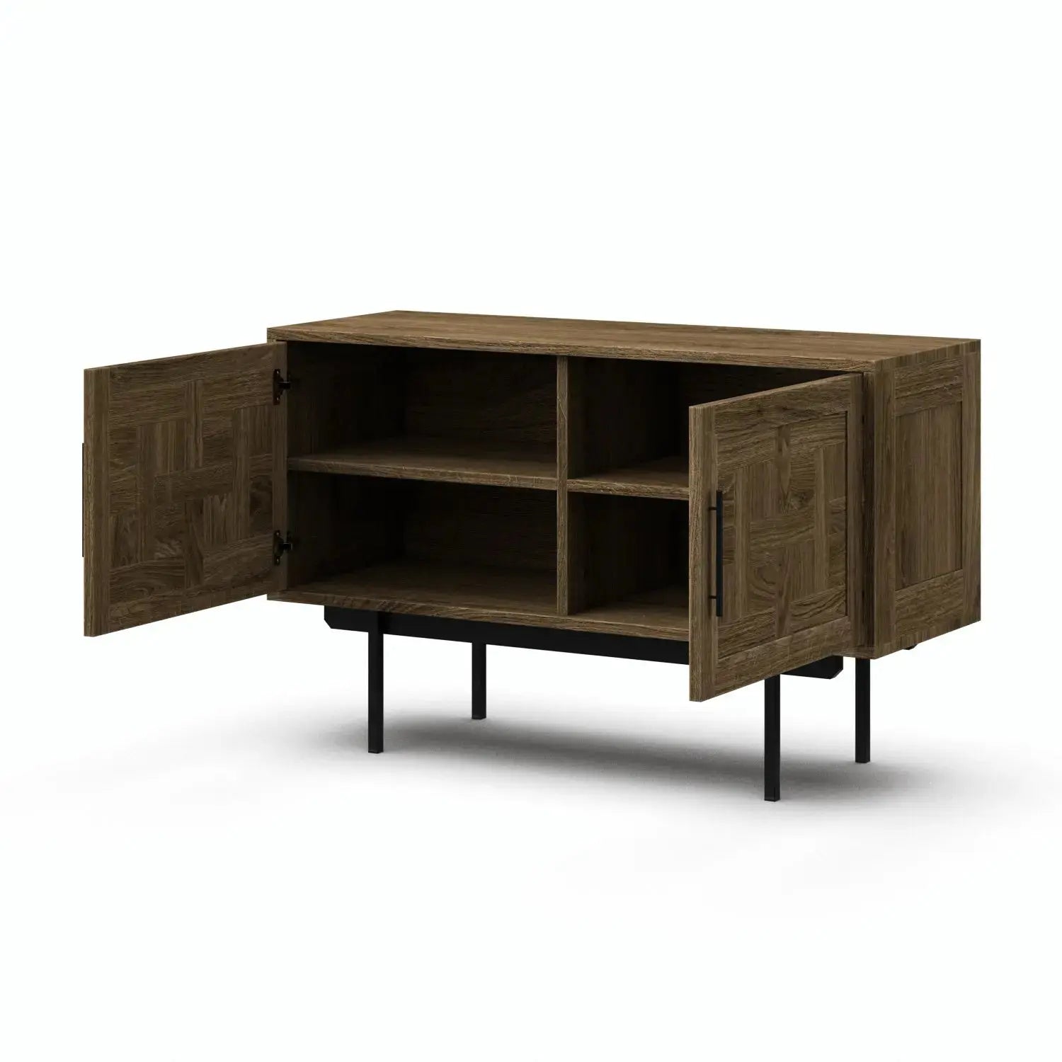 Veneto Italia Sideboards Biwa Short Sideboard with Patterned Doors