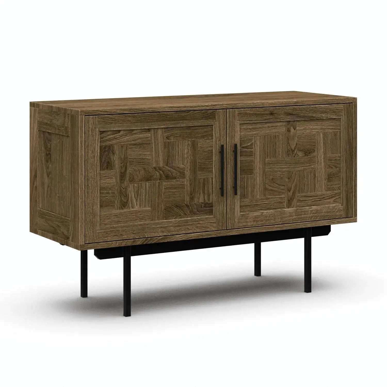 Veneto Italia Sideboards Biwa Short Sideboard with Patterned Doors