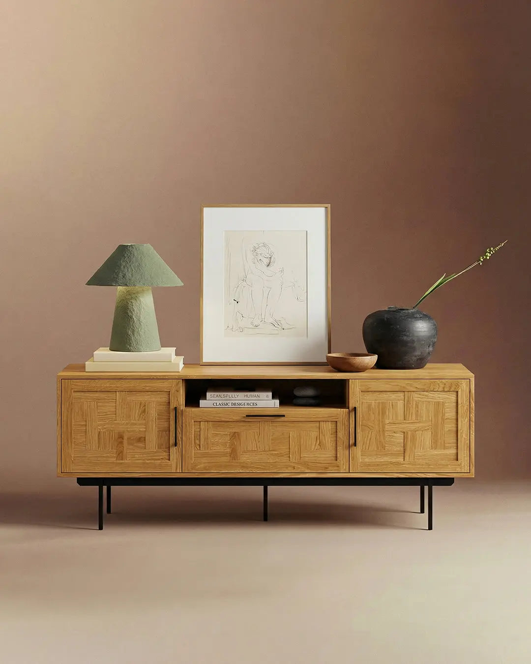 Veneto Italia Sideboards Biwa Sideboard Two Doors One Drawer