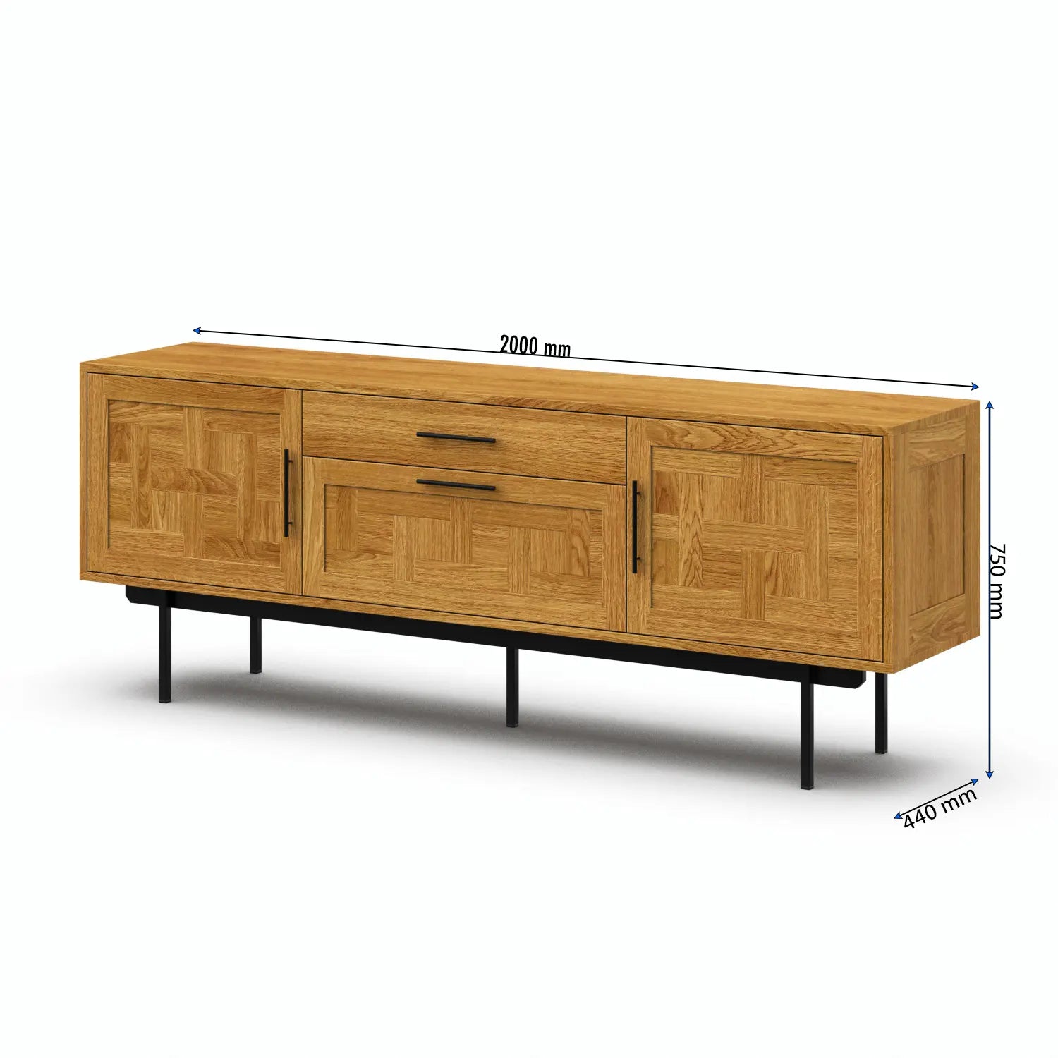Veneto Italia Sideboards Biwa Sideboard Two Doors Two Drawers