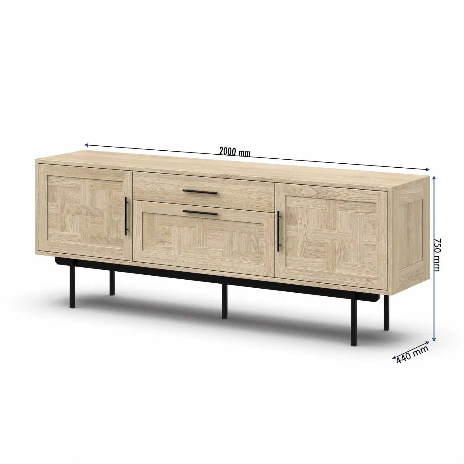 Veneto Italia Sideboards Biwa Sideboard Two Doors Two Drawers