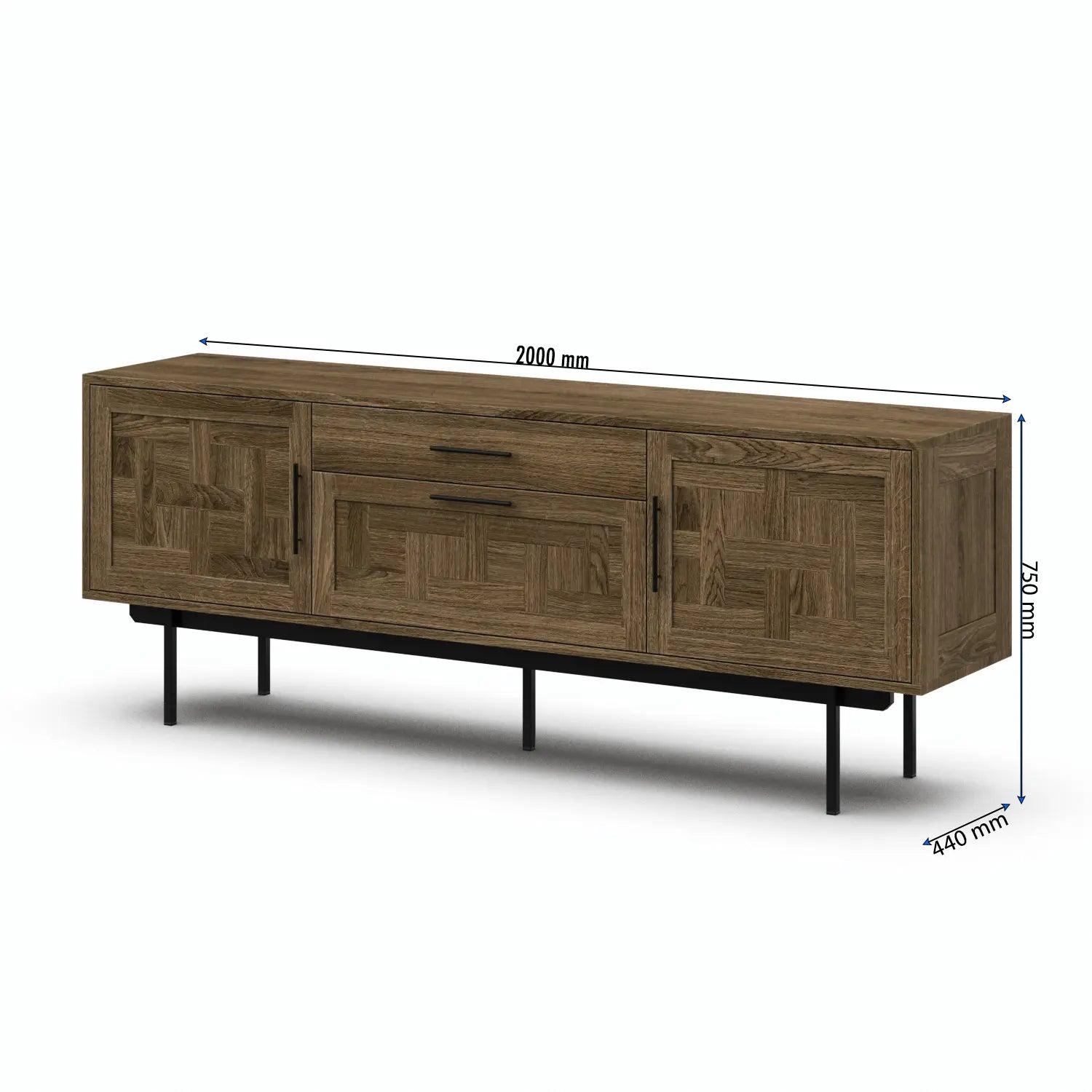 Veneto Italia Sideboards Biwa Sideboard Two Doors Two Drawers