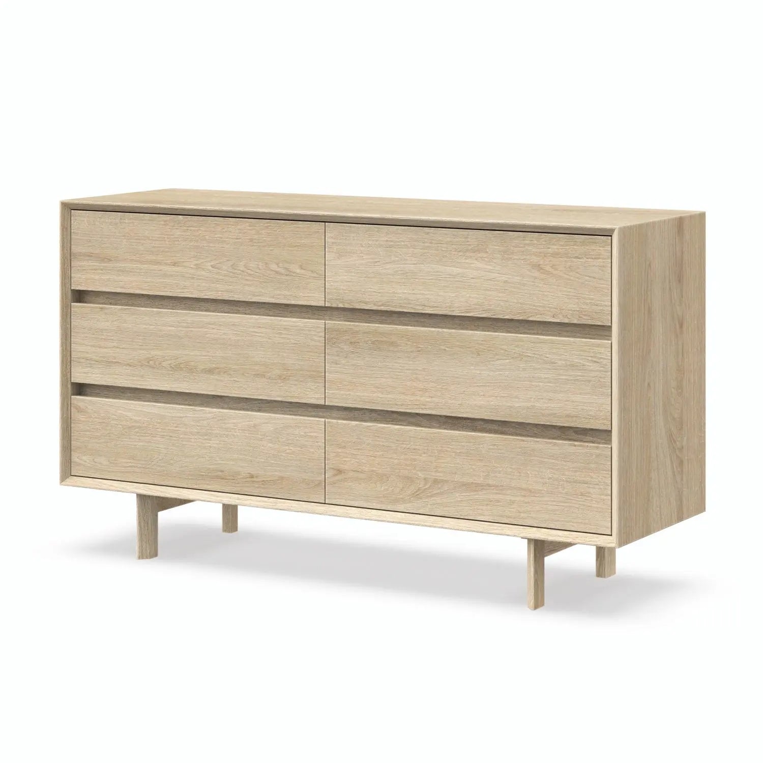 Veneto Italia Sideboards Discover Kodama Chest of Drawers – Natural Oak Storage Cabinet with Spacious Drawers